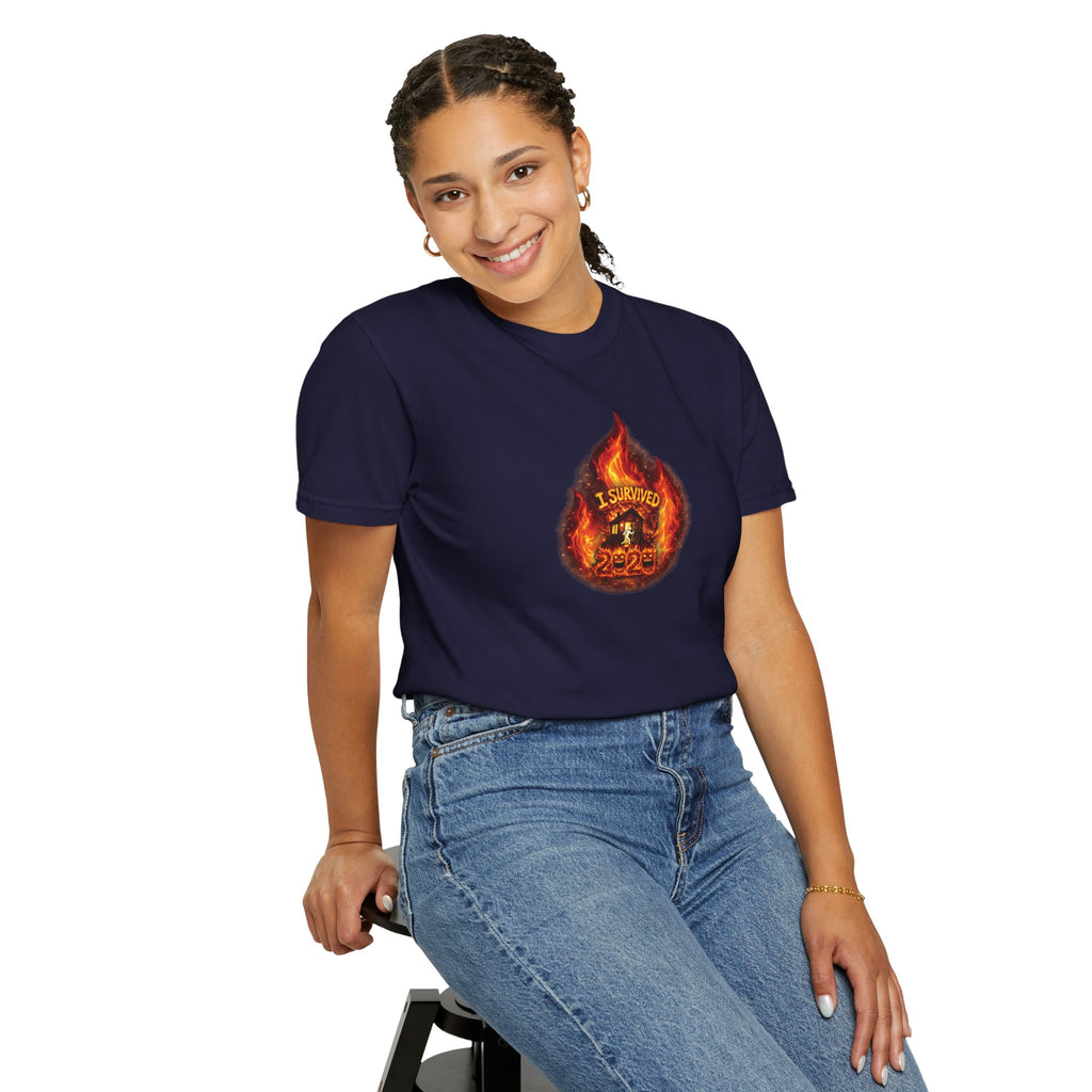 I Survived 2020 — WILDFIRES S2:E4: Director's Cut "Western U.S. Wildfire Season" Memorial Unisex Garment-Dyed T-shirt
