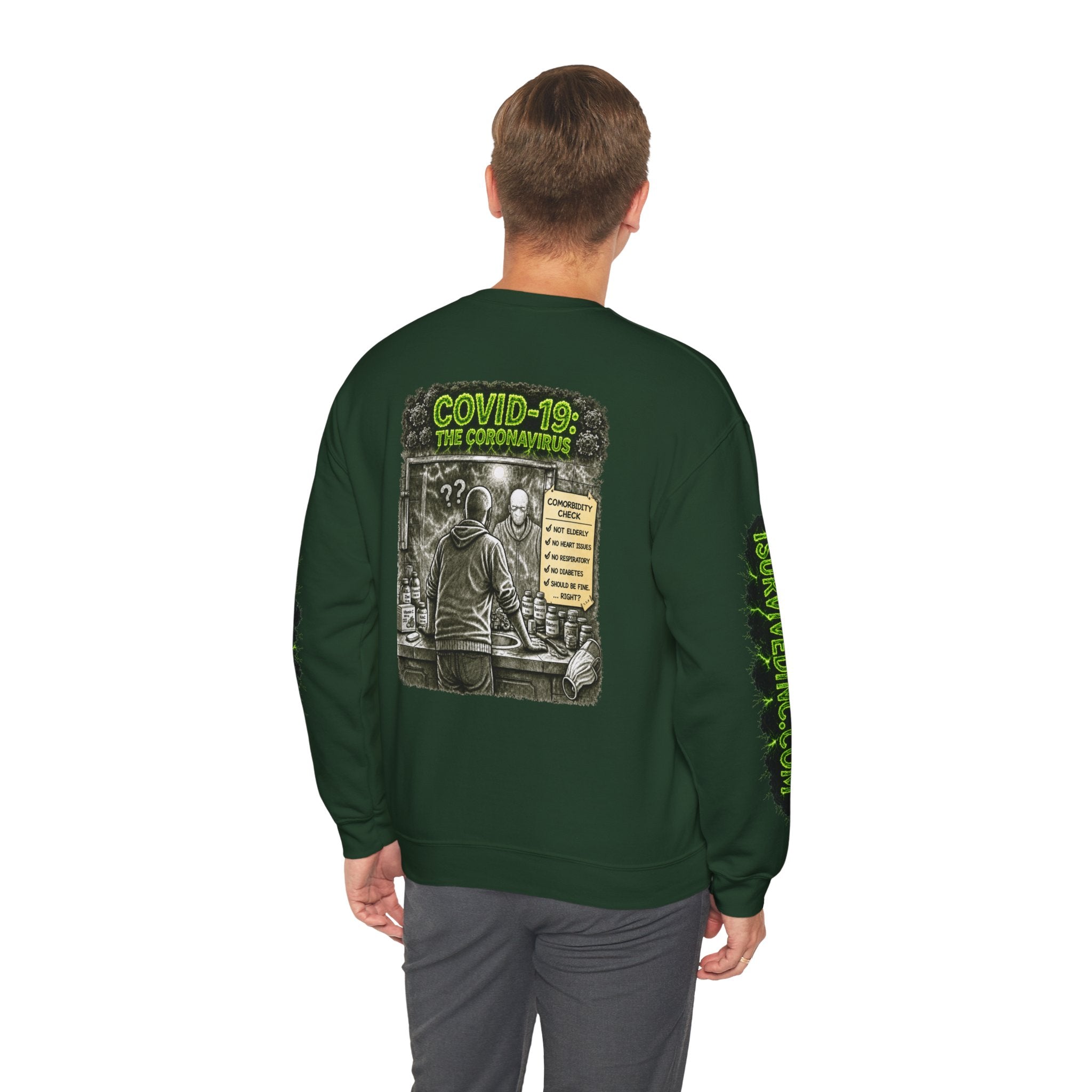 I Survived 2020 — PANDEMIC S1:E1: "COVID-19: The Coronavirus" Unisex Heavy Blend™ Crewneck Sweatshirt