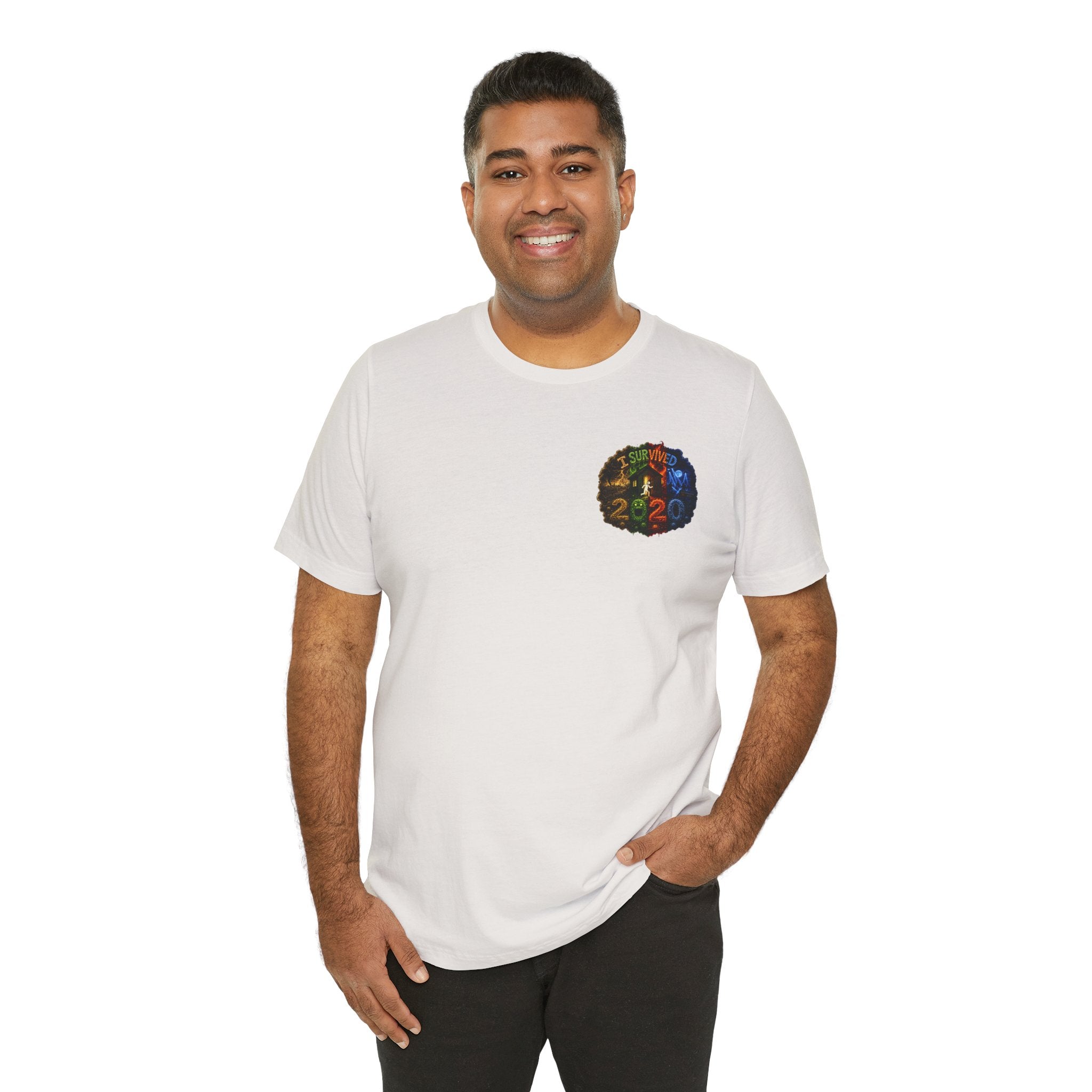 I Survived 2020 — "No Signal" Test Pattern Tee Alien Broadcast Finale Summer Premiere Unisex Jersey Short Sleeve Tee
