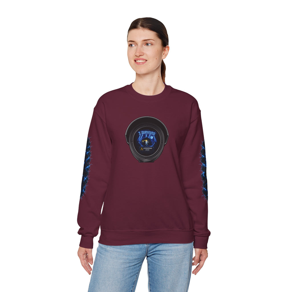 I Survived 2020 — LOCKDOWN S3:E4: Director's Cut "Working From Home" Unisex Heavy Blend™ Crewneck Sweatshirt