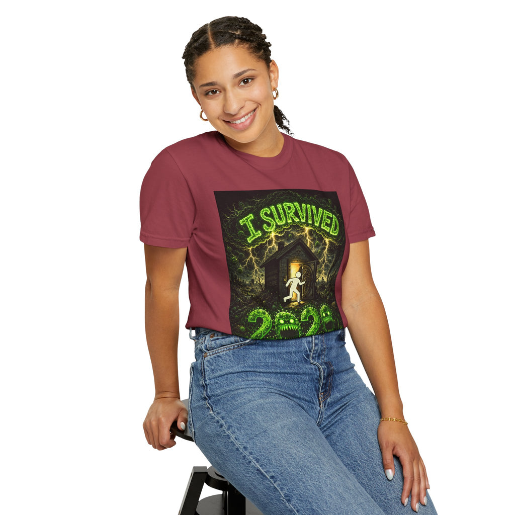 I Survived 2020 — PANDEMIC S1:E4: "Mask Madness" Unisex Garment-Dyed T-shirt