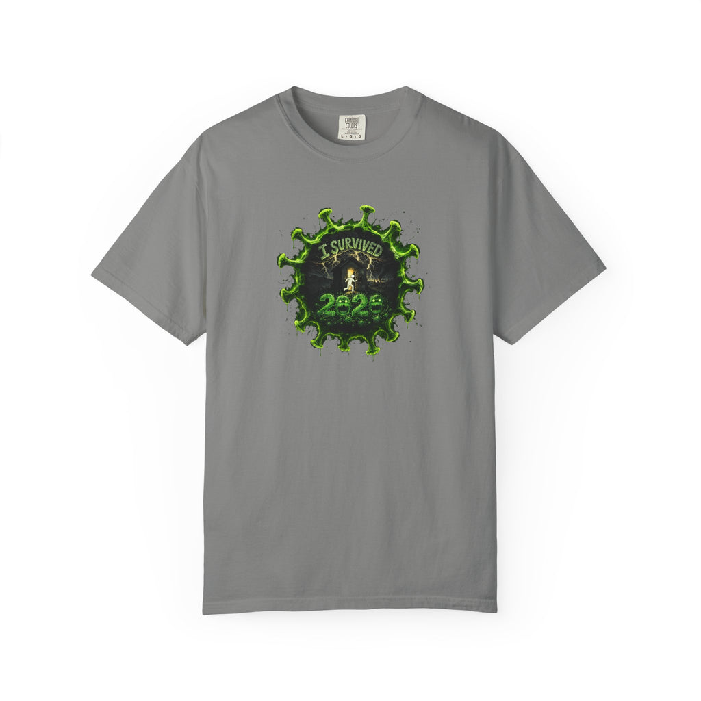 I Survived 2020 — PANDEMIC S1:E4: Director's Cut "Mask Madness" Unisex Garment-Dyed T-shirt