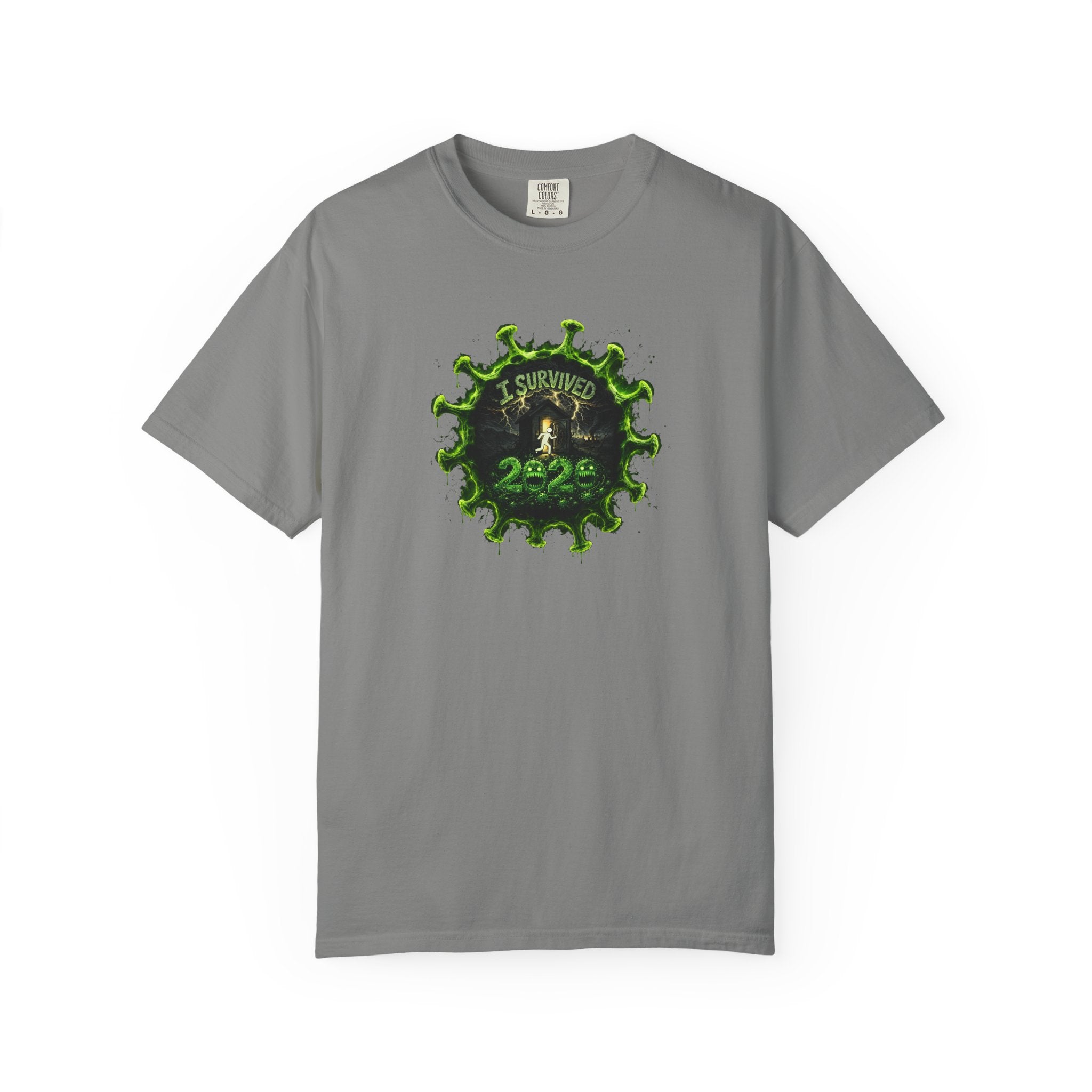 I Survived 2020 — PANDEMIC S1:E4: Director's Cut "Mask Madness" Unisex Garment-Dyed T-shirt