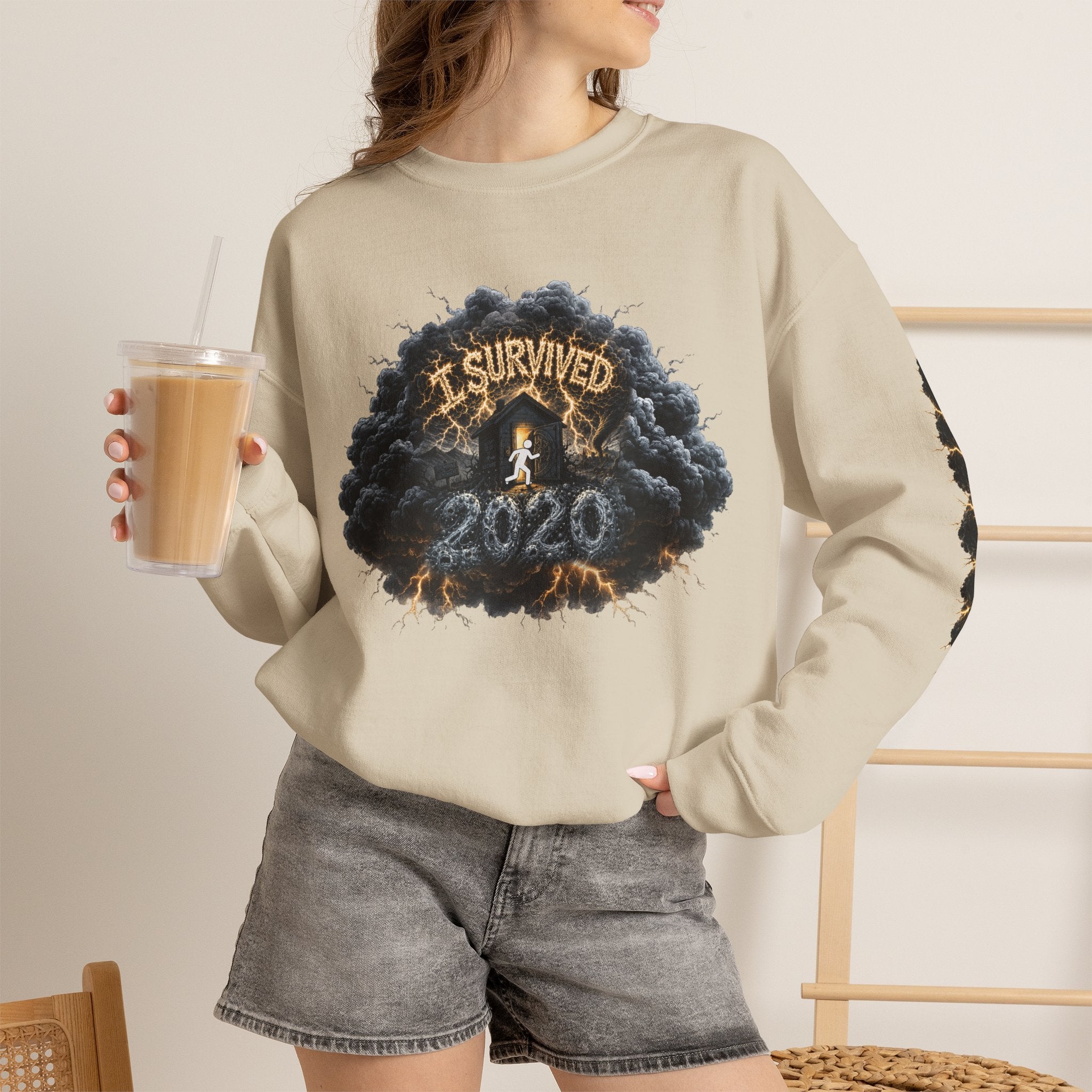I Survived 2020 — Director's Cut Original Design Teaser Tee | Season 1 Premiere Drop Unisex Heavy Blend™ Crewneck Sweatshirt (SPECIAL EDITION)