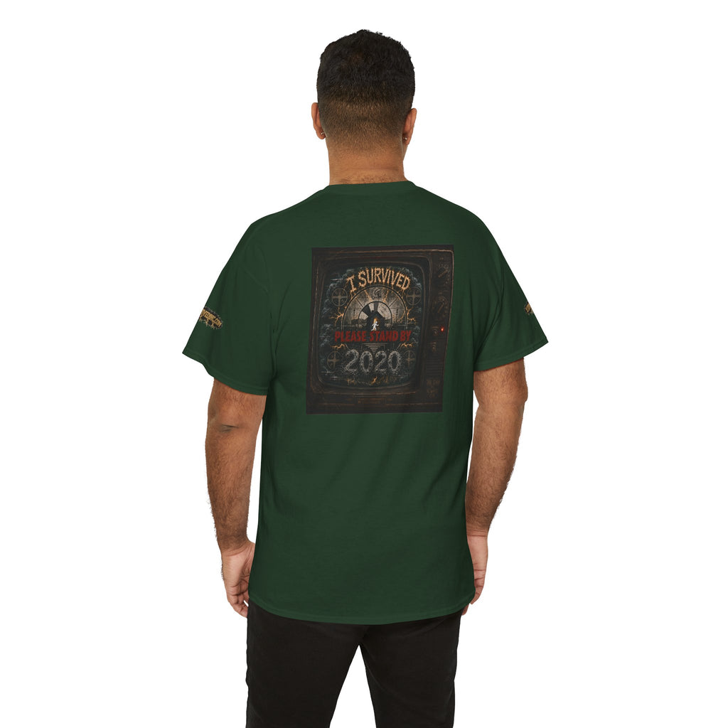 I Survived 2020 — "Please Stand By" Test Pattern Tee Special Edition Summer Premier Unisex Heavy Cotton Tee