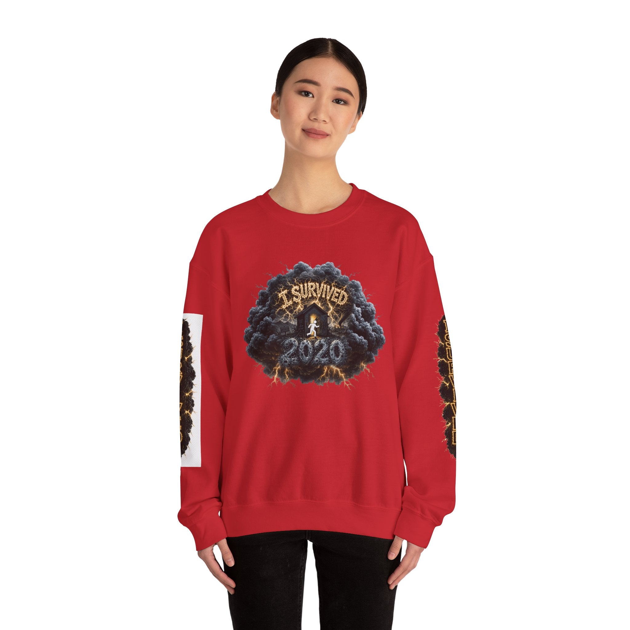 I Survived 2020 — Director's Cut Original Design Teaser Tee | Season 1 Premiere Drop Unisex Heavy Blend™ Crewneck Sweatshirt