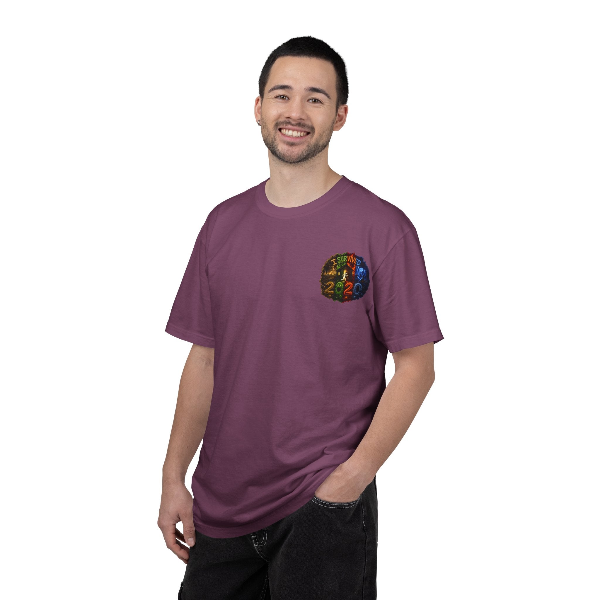I Survived 2020 — "No Signal" Test Pattern Tee Alien Broadcast Finale Summer Premiere Unisex Garment-Dyed T-shirt