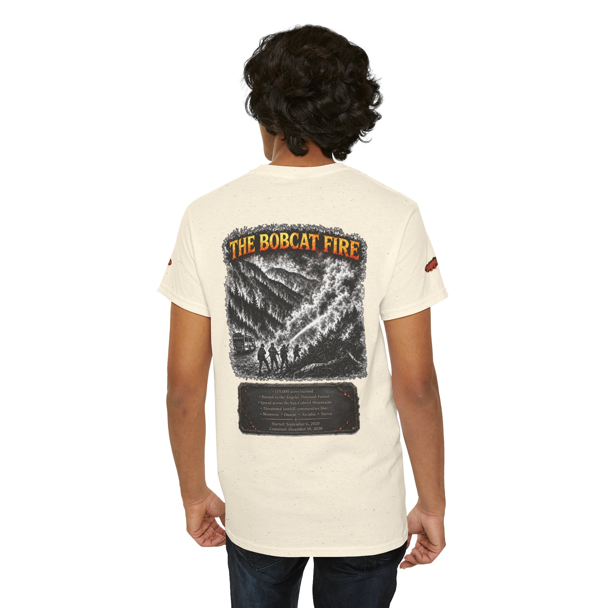 I Survived 2020 — WILDFIRES S2:E2: Director's Cut Special Edition "The Bobcat Fire" Memorial Unisex Heavy Cotton Tee