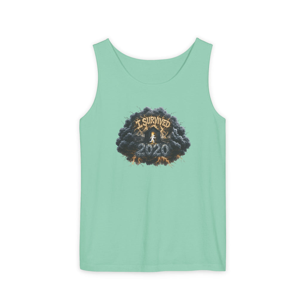 I Survived 2020 — Original PILOT Design: Director's Cut Unisex Garment-Dyed Tank Top