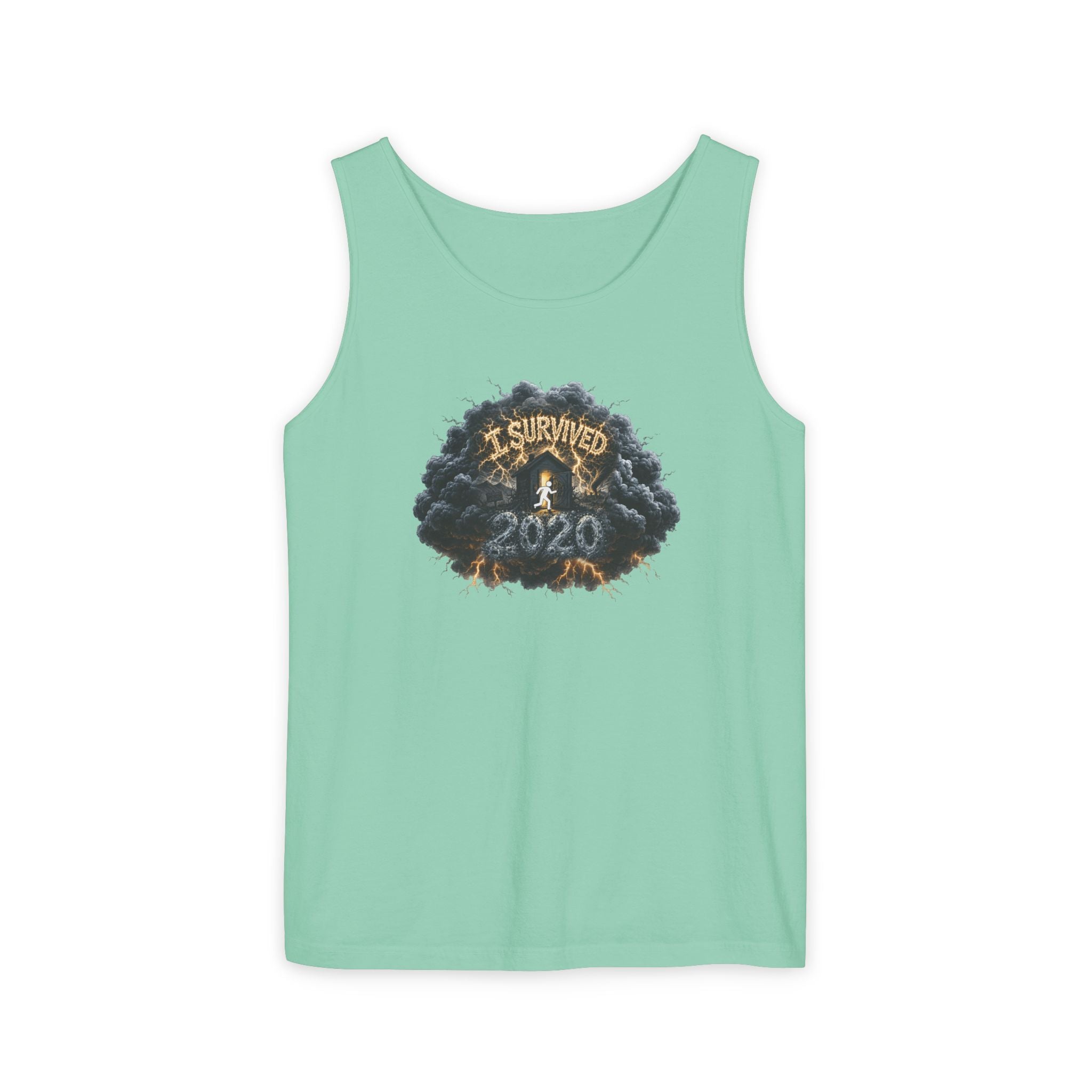 I Survived 2020 — Original PILOT Design: Director's Cut Unisex Garment-Dyed Tank Top