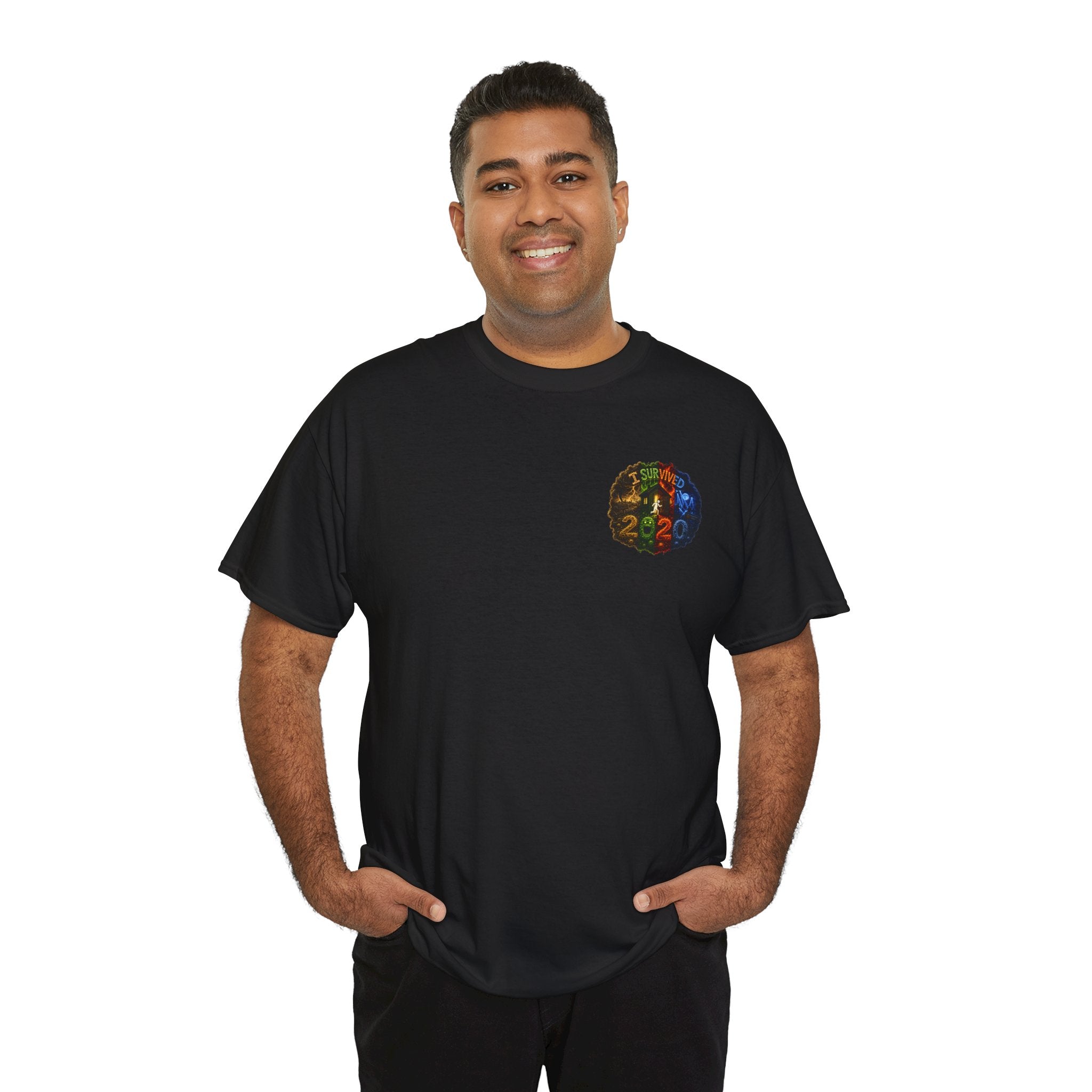 I Survived 2020 — "No Signal" Test Pattern Tee Alien Broadcast Finale Summer Premiere Unisex Heavy Cotton Tee