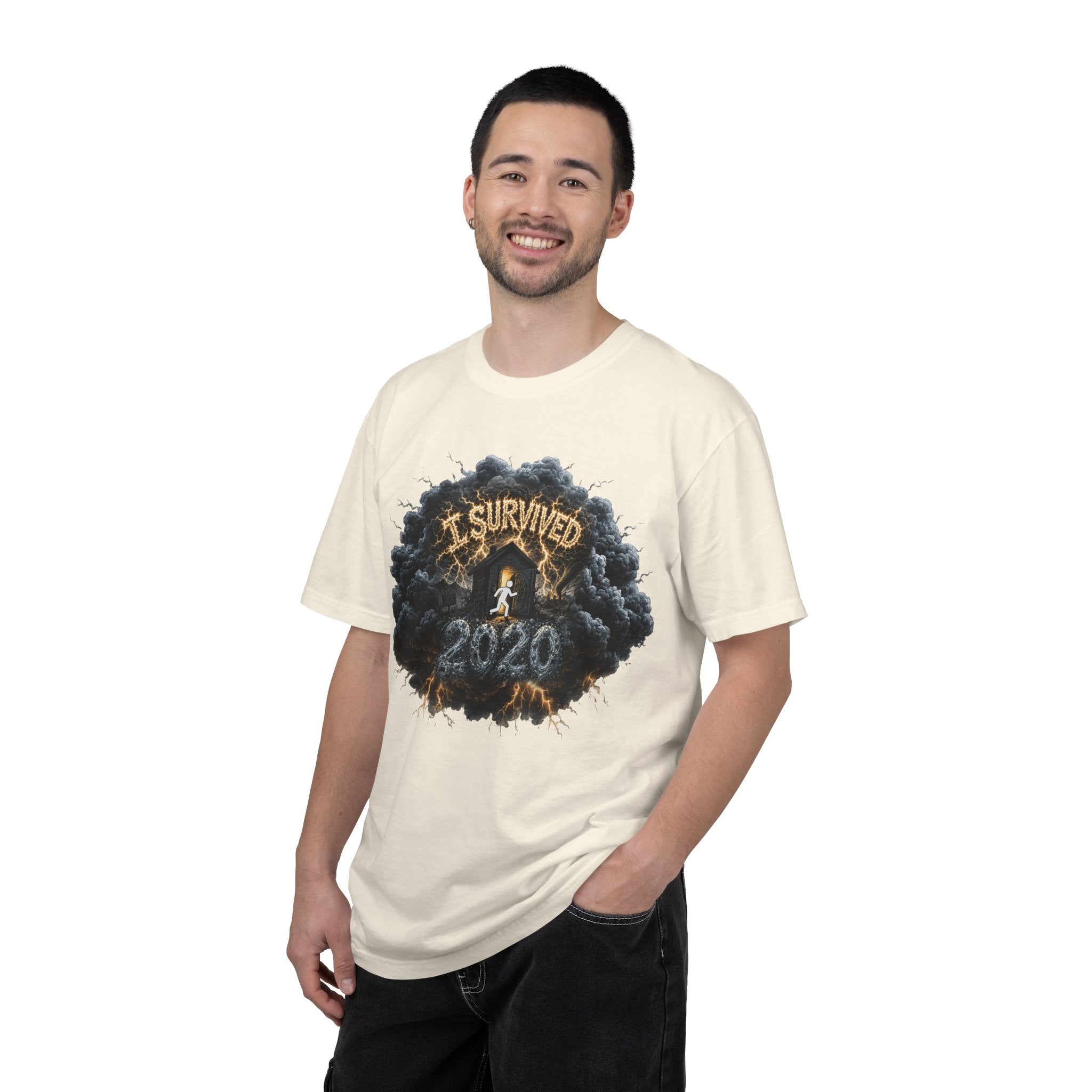 I Survived 2020 — Original Design Teaser Tee | Season 1 Premiere Drop Unisex Garment-Dyed T-shirt