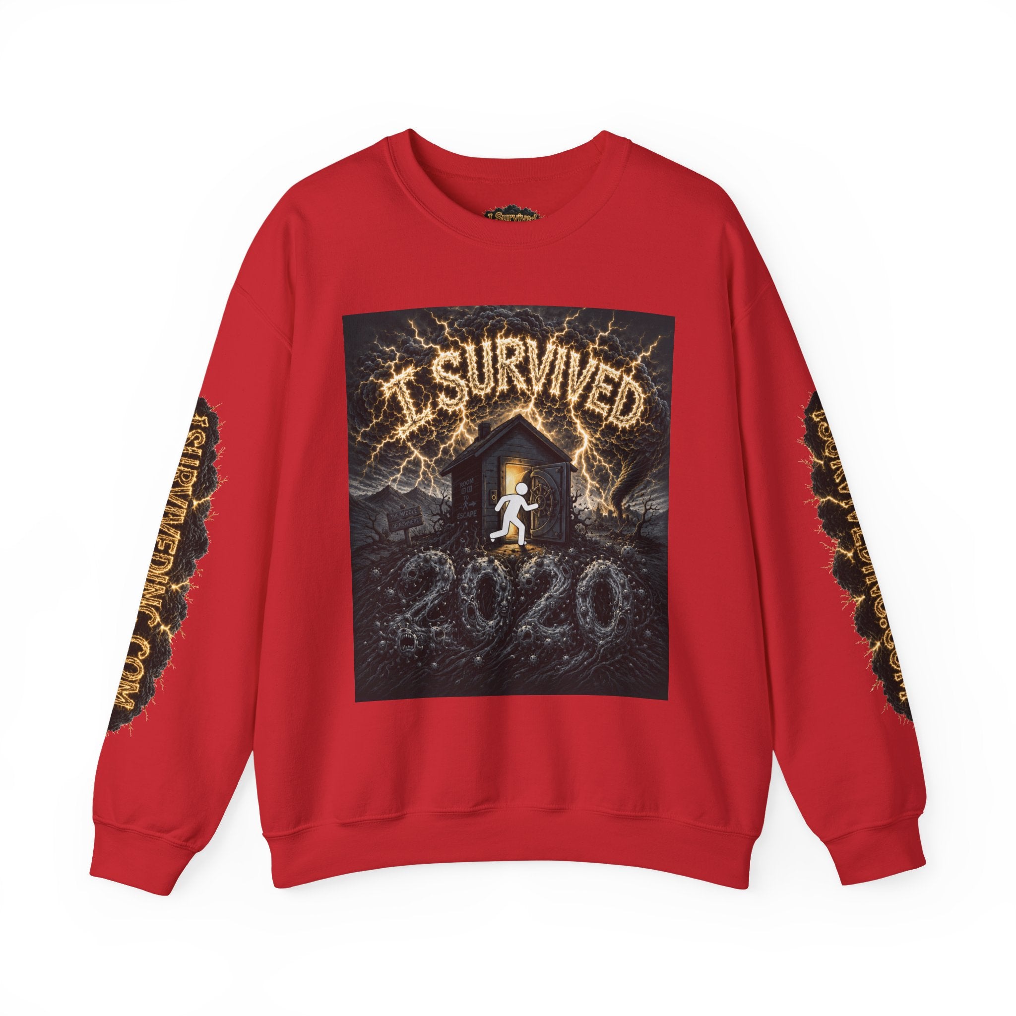 I Survived 2020 — Original Design Teaser Tee | Season 1 Premiere Drop Unisex Heavy Blend™ Crewneck Sweatshirt (SPECIAL EDITION)