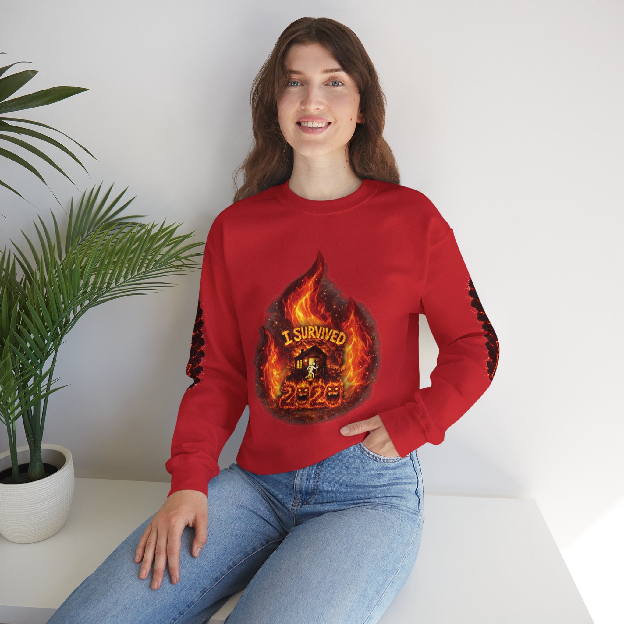I Survived 2020 — Director's Cut S2:E2 "The Bobcat Fire" | Wildfire Edition Memorial Unisex Heavy Blend™ Crewneck Sweatshirt
