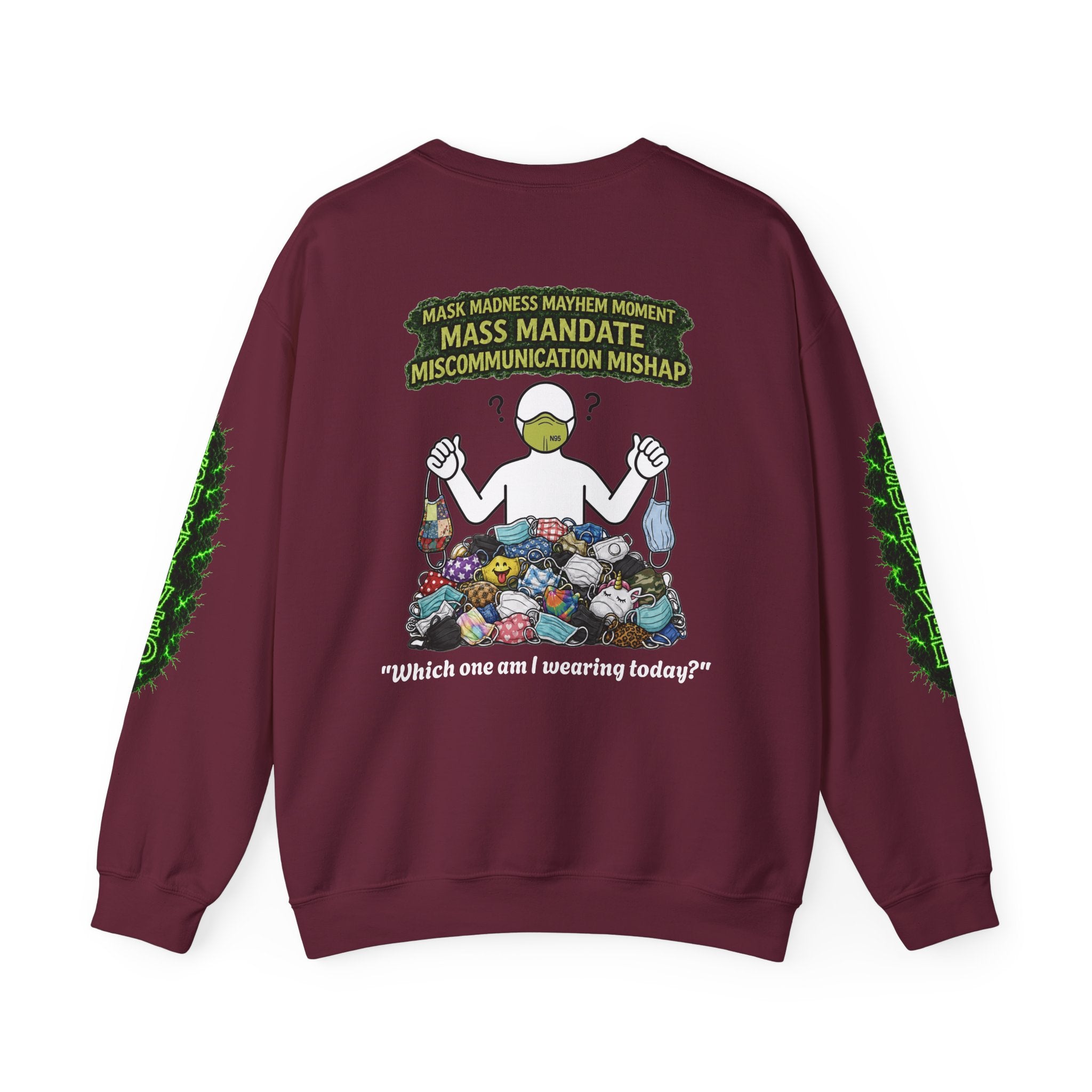 I Survived 2020 — Director's Cut S1:E4 "Mask Madness Mayhem Moment" | Pandemic Edition Unisex Heavy Blend™ Crewneck Sweatshirt