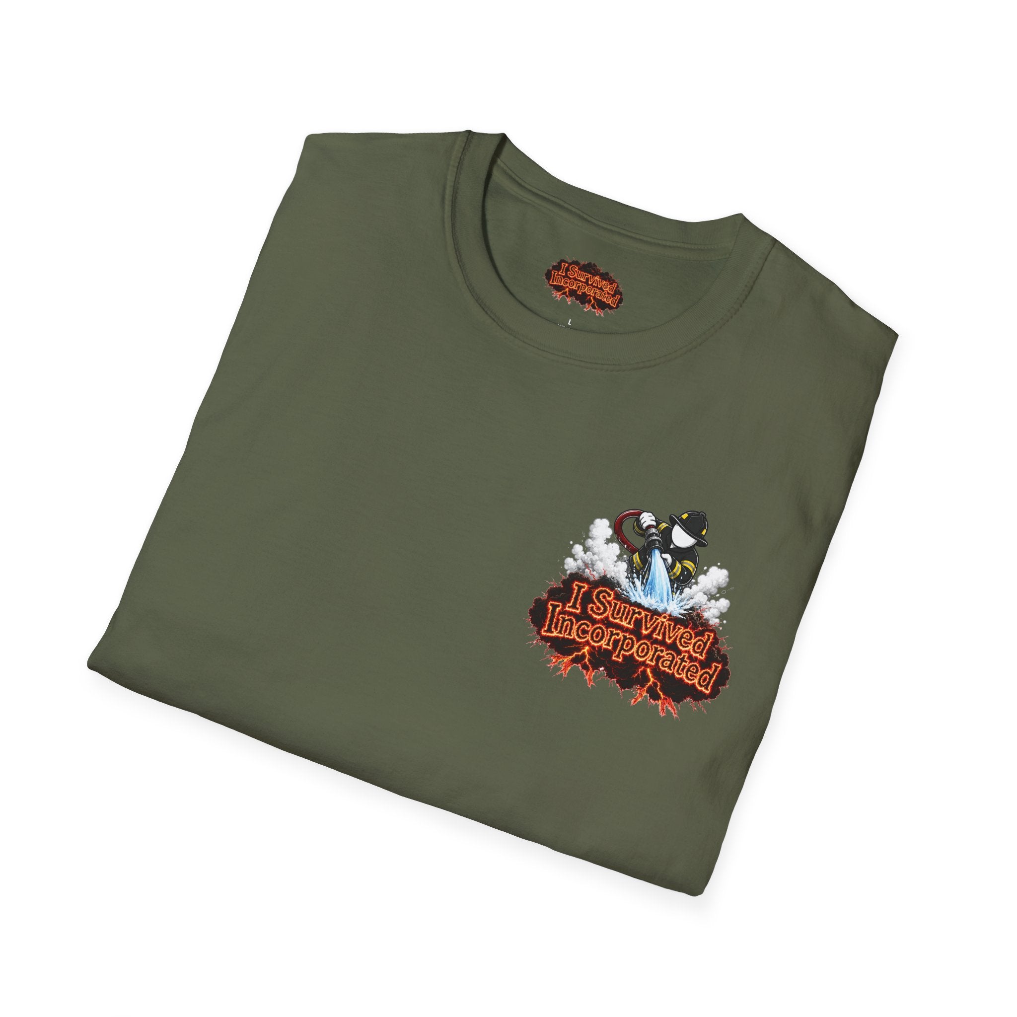 I Survived 2020 — "Please Stand By" Test Pattern Tee Wildfire Signal Edition Summer Premiere Unisex Softstyle T-Shirt