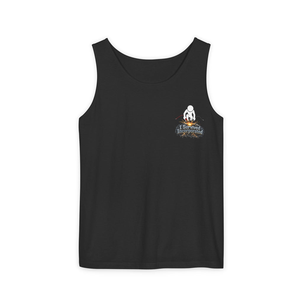 I Survived 2020 — "Please Stand By" Test Pattern Tee Summer Premier  Unisex Garment-Dyed Tank Top