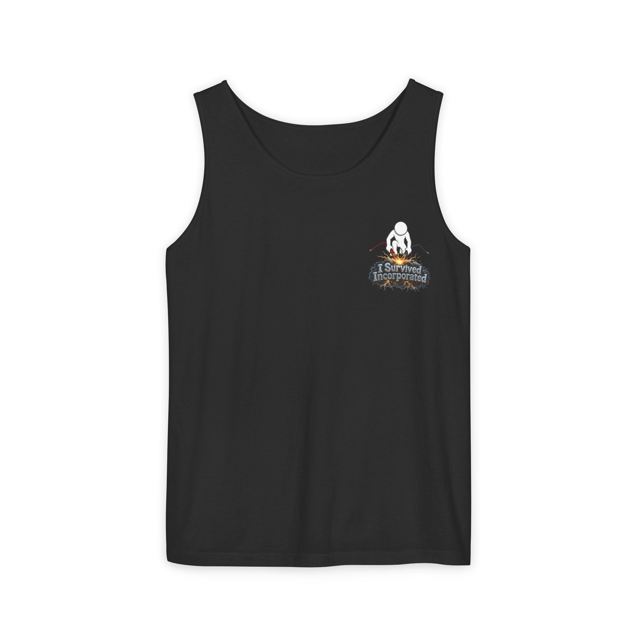 I Survived 2020 — "Please Stand By" Test Pattern Tee Summer Premier  Unisex Garment-Dyed Tank Top