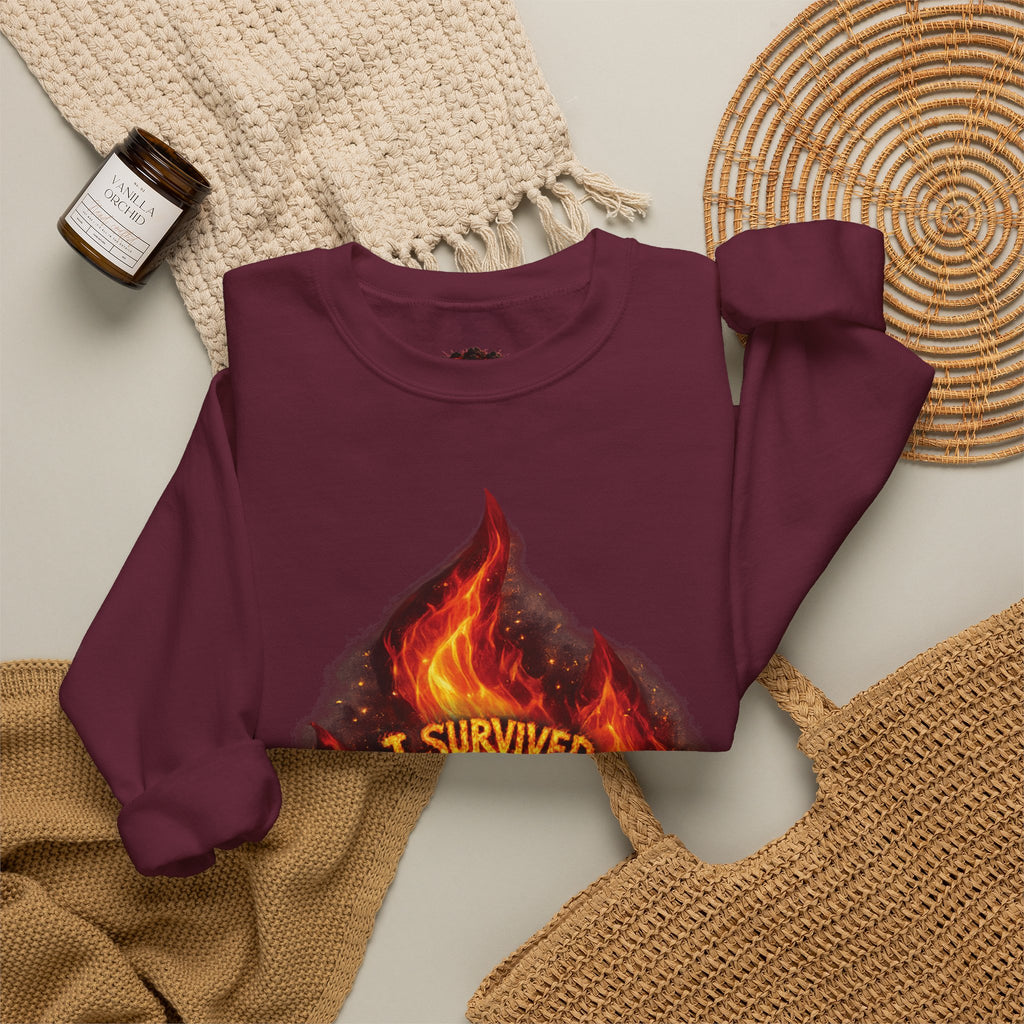 I Survived 2020 — Director's Cut S2:E4 "Western U.S. Wildfire Season" | Mid-Season Finale Pt. 1 | Wildfire Edition Memorial Unisex Heavy Blend™ Crewneck Sweatshirt