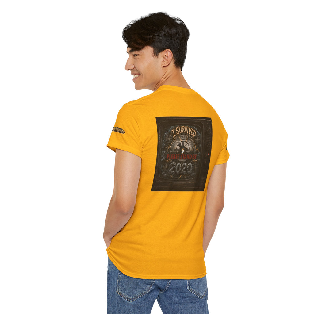 I Survived 2020 — "Please Stand By" Test Pattern Tee Special Edition Summer Premier Unisex Heavy Cotton Tee