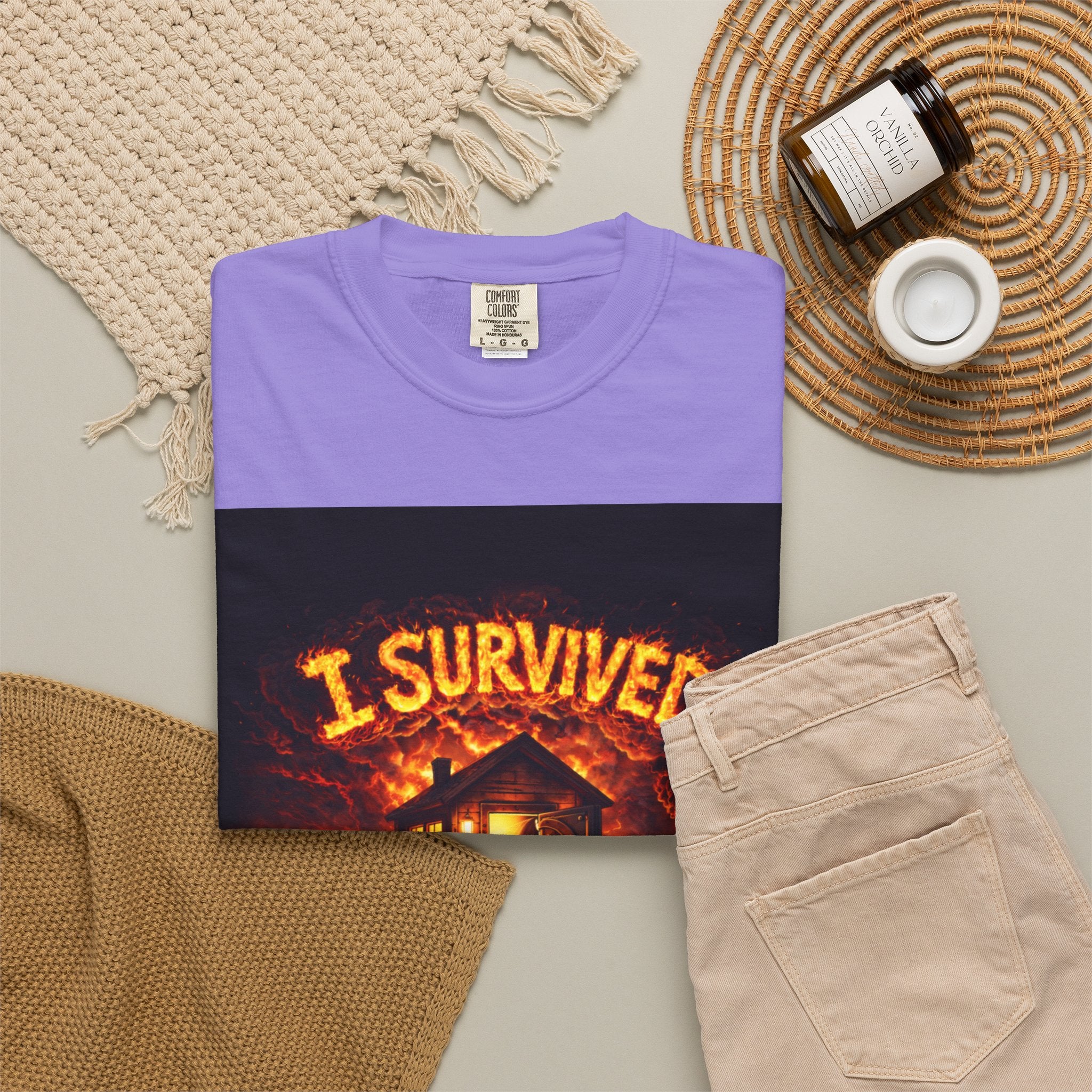 I Survived 2020 — WILDFIRES S2:E3 "The California Wildfires" Memorial Unisex Garment-Dyed T-shirt