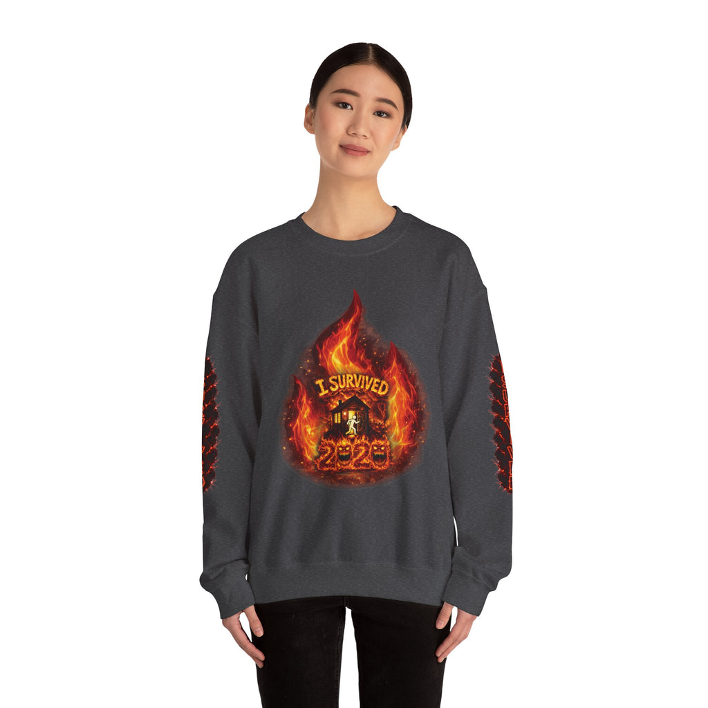 I Survived 2020 — Director's Cut S2:E4 "Western U.S. Wildfire Season" | Mid-Season Finale Pt. 1 | Wildfire Edition Memorial Unisex Heavy Blend™ Crewneck Sweatshirt