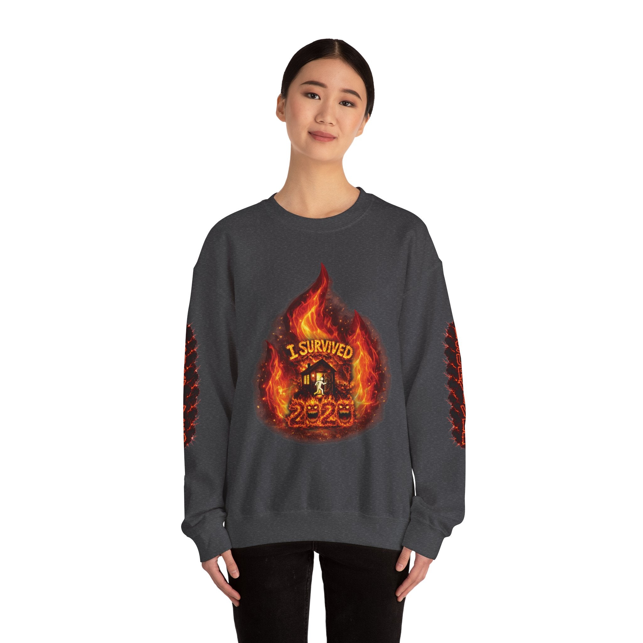 I Survived 2020 — Director's Cut S2:E4 "Western U.S. Wildfire Season" | Mid-Season Finale Pt. 1 | Wildfire Edition Memorial Unisex Heavy Blend™ Crewneck Sweatshirt