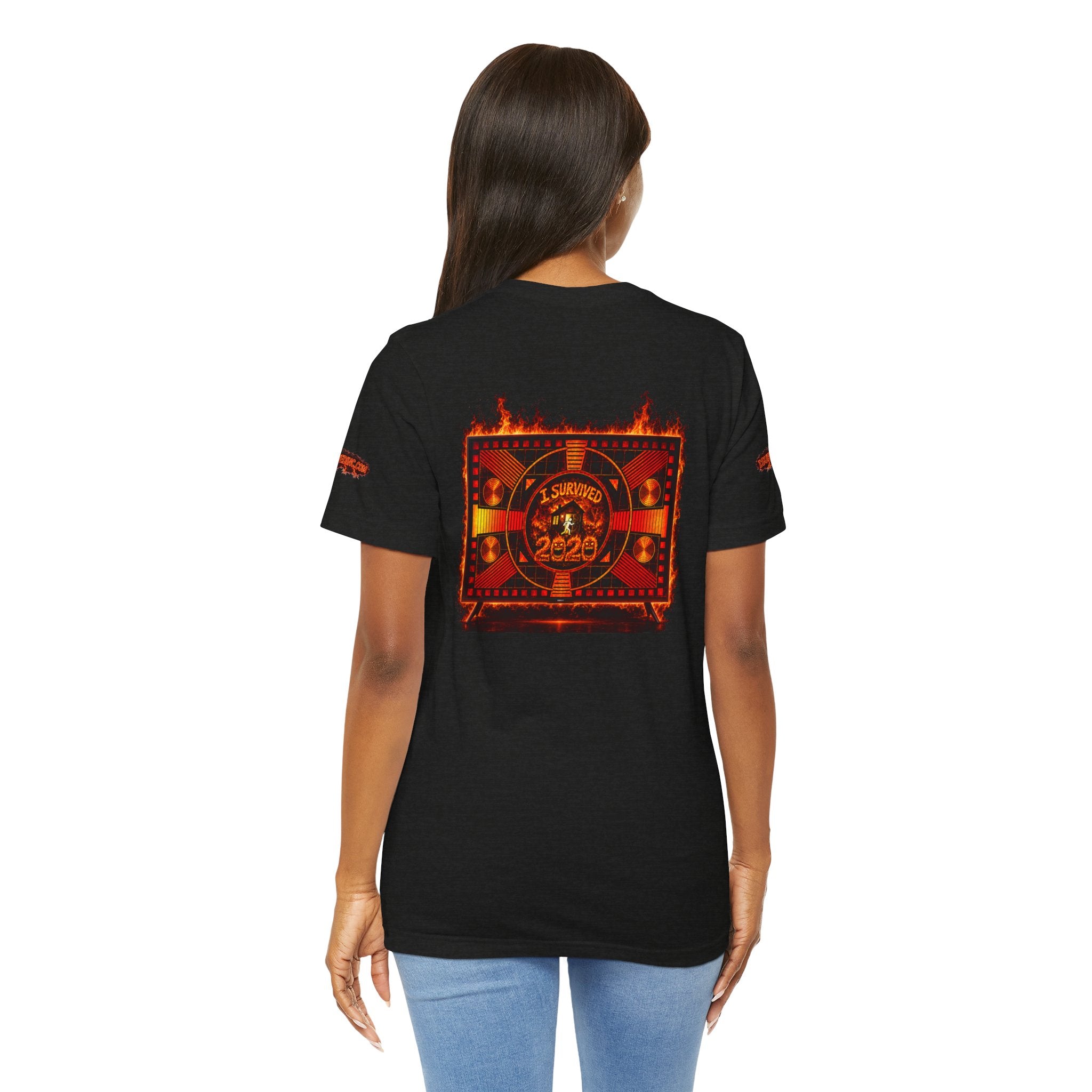 I Survived 2020 — "Please Stand By" Test Pattern Tee Wildfire Signal Special Edition Summer Premiere Unisex Jersey Short Sleeve Tee