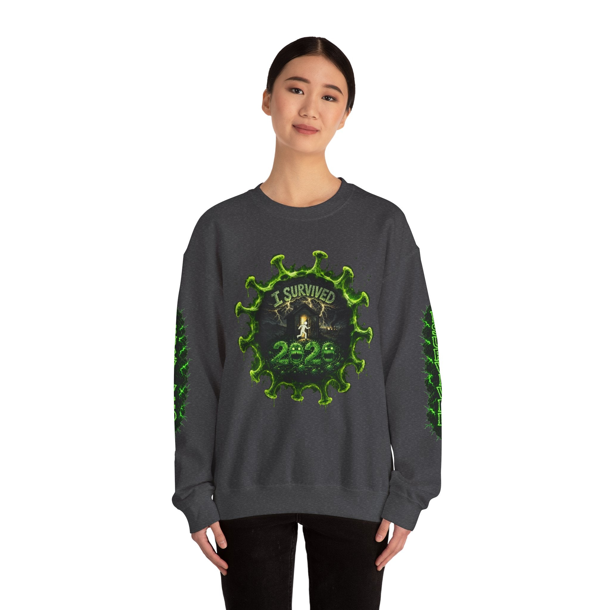 I Survived 2020 — Director's Cut S1:E3 "The Jab!" | Pandemic Edition Unisex Heavy Blend™ Crewneck Sweatshirt