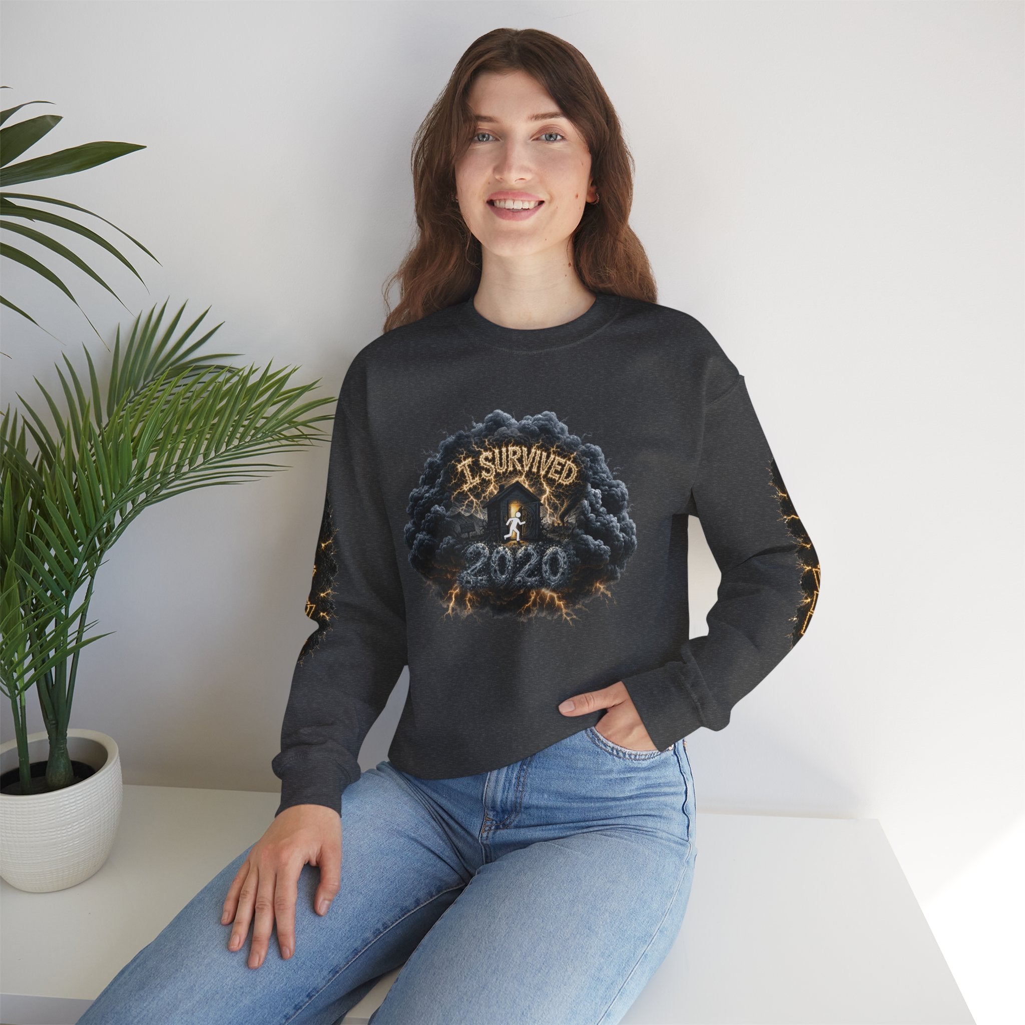I Survived 2020 — Director's Cut Original Design Teaser Tee | Season 1 Premiere Drop Unisex Heavy Blend™ Crewneck Sweatshirt (SPECIAL EDITION)