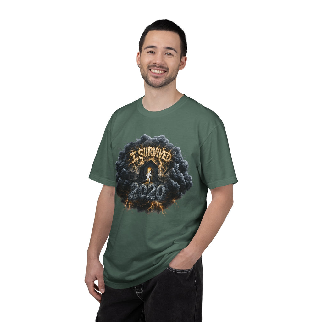 I Survived 2020 — Original Design Teaser Tee | Season 1 Premiere Drop Unisex Garment-Dyed T-shirt