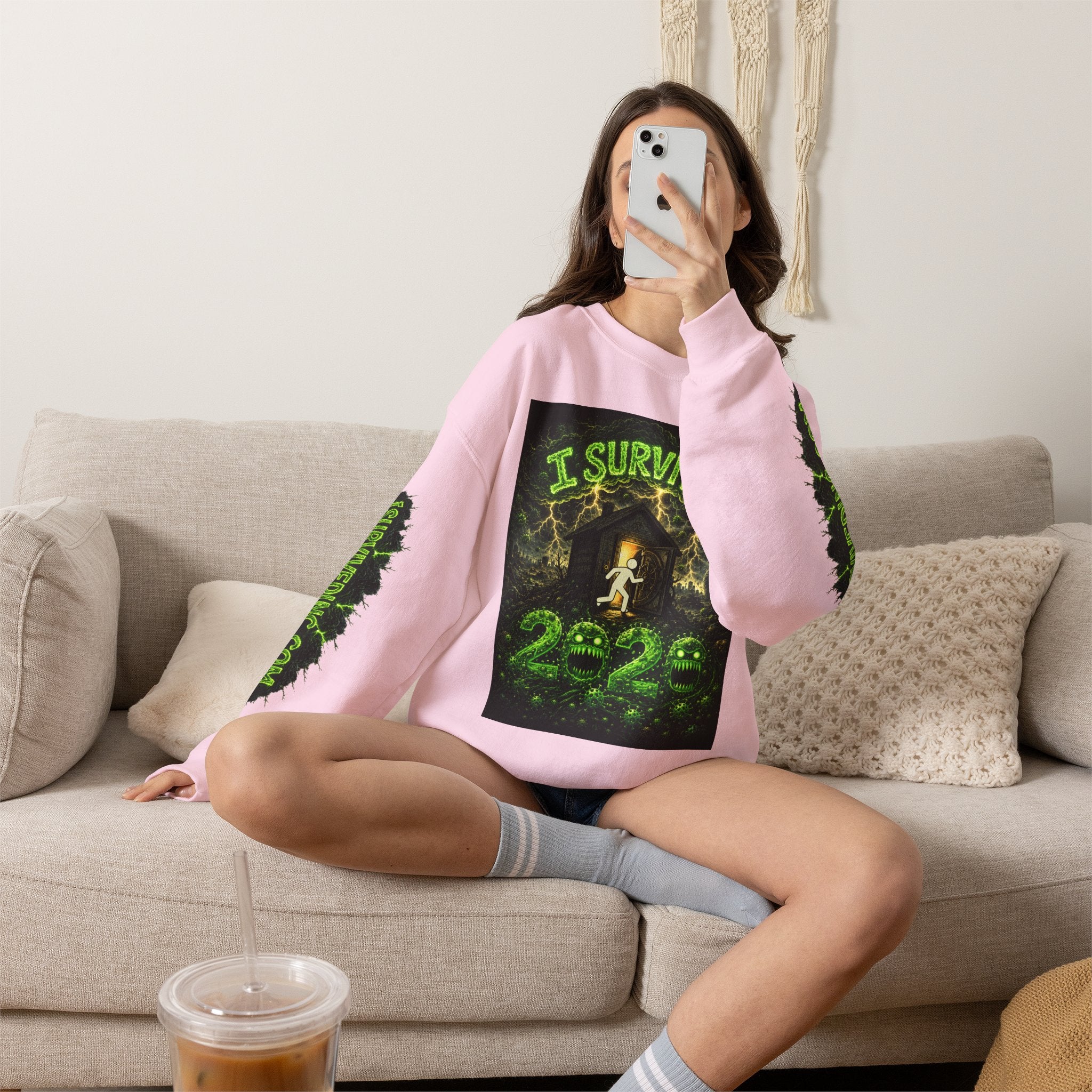 I Survived 2020 — PANDEMIC S1:E2: "The Coming of COVID" Unisex Heavy Blend™ Crewneck Sweatshirt