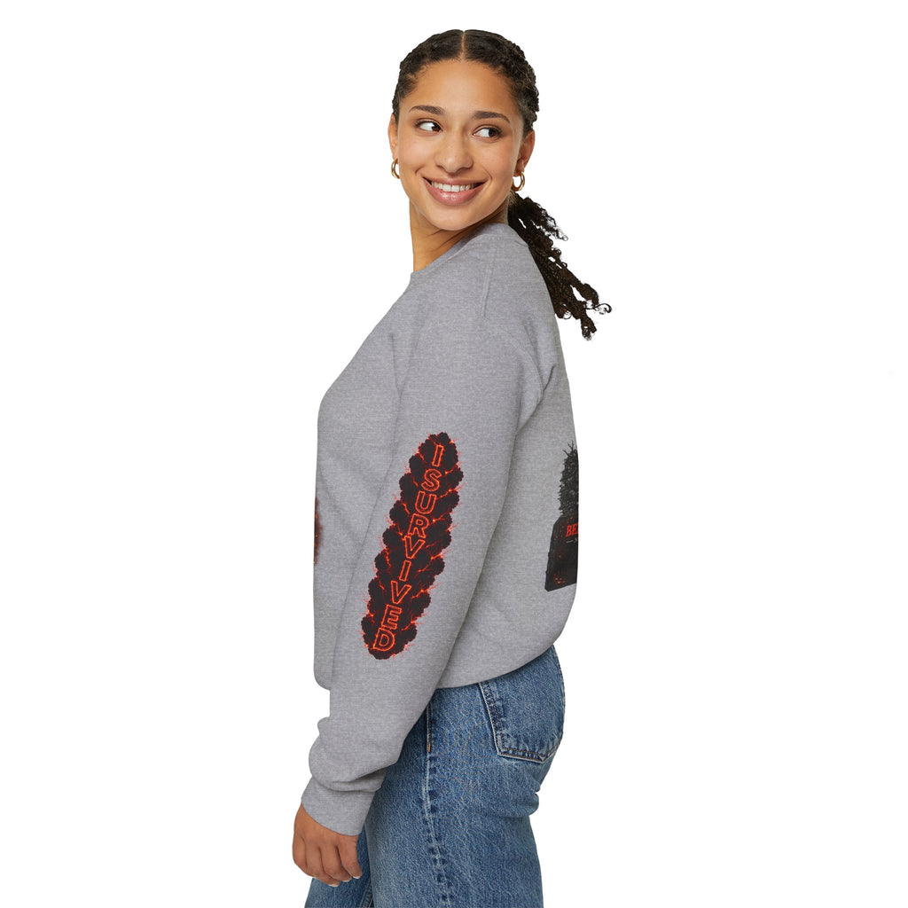 I Survived 2020 — Director's Cut S2:E1 "Berry Creek" | Wildfire Edition Memorial Unisex Heavy Blend™ Crewneck Sweatshirt