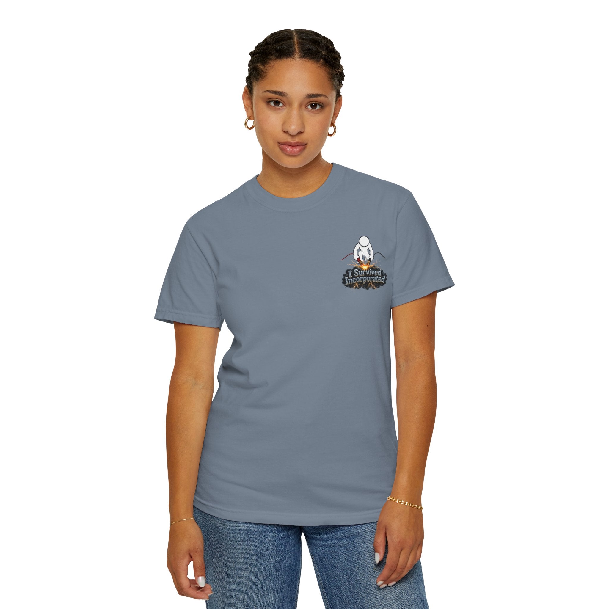 I Survived 2020 — "Please Stand By" Test Pattern Tee Summer Premier Unisex Garment-Dyed T-shirt