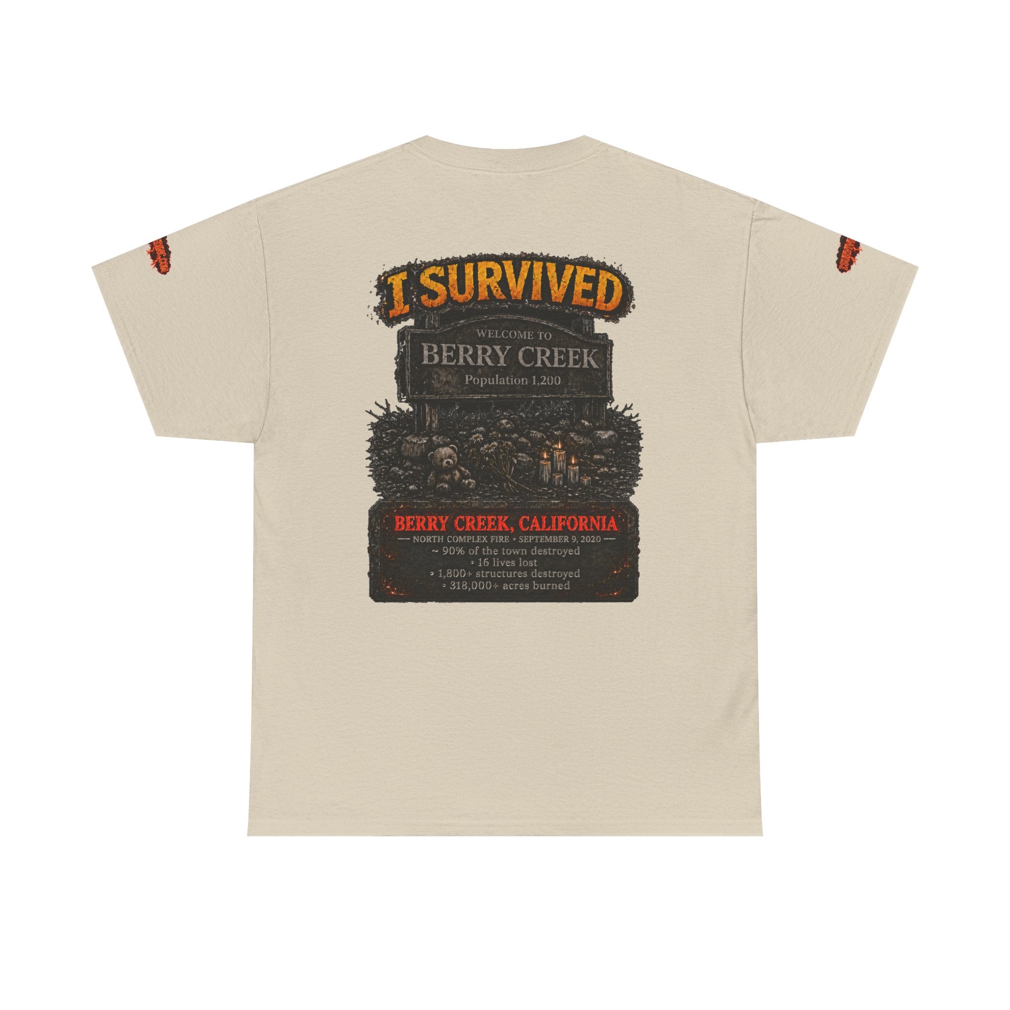 I Survived 2020 — WILDFIRES S2:E1: Special Edition "Berry Creek" Memorial Unisex Heavy Cotton Tee