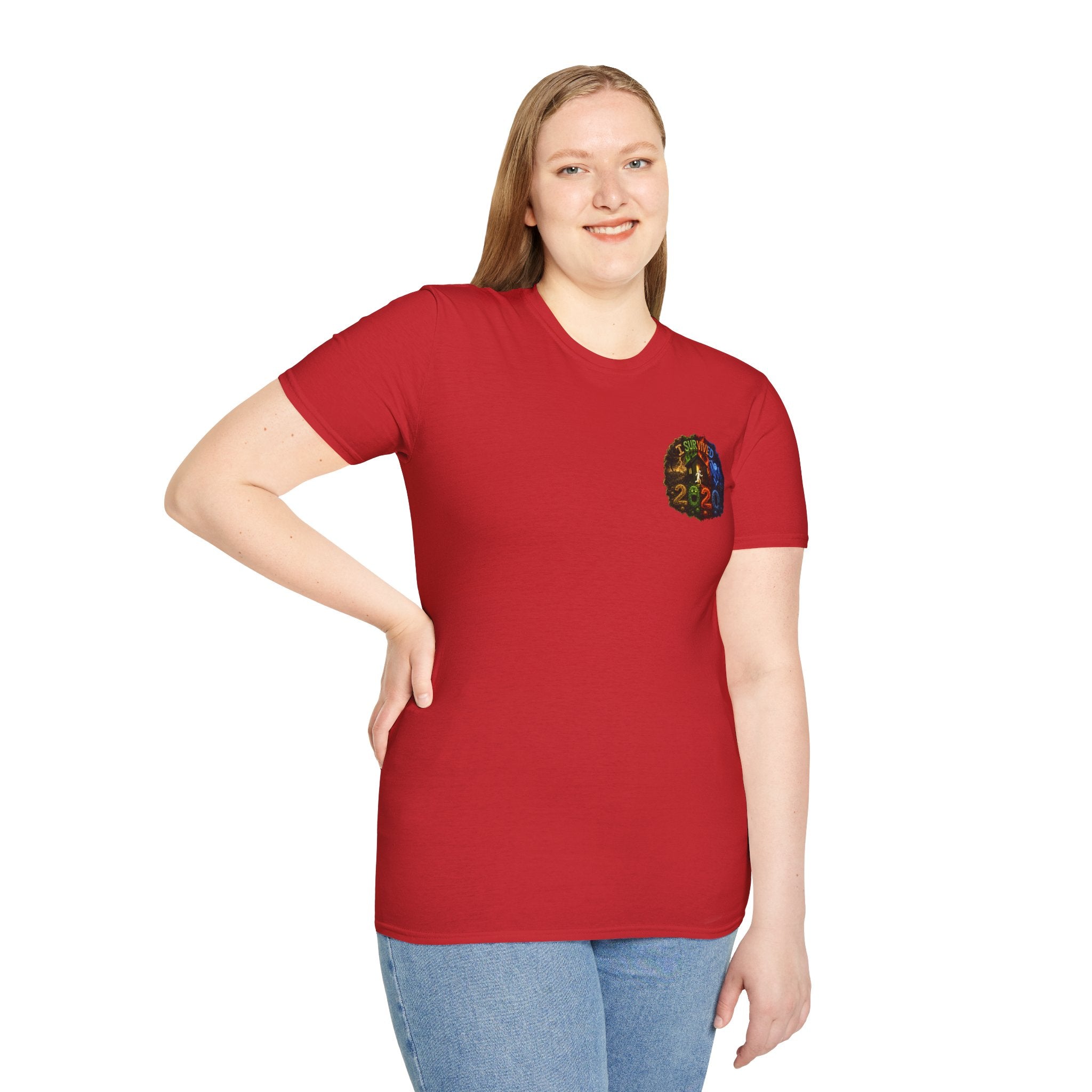 I Survived 2020 — "No Signal" Test Pattern Tee Alien Broadcast Finale Summer Premiere Unisex Softstyle T-Shirt