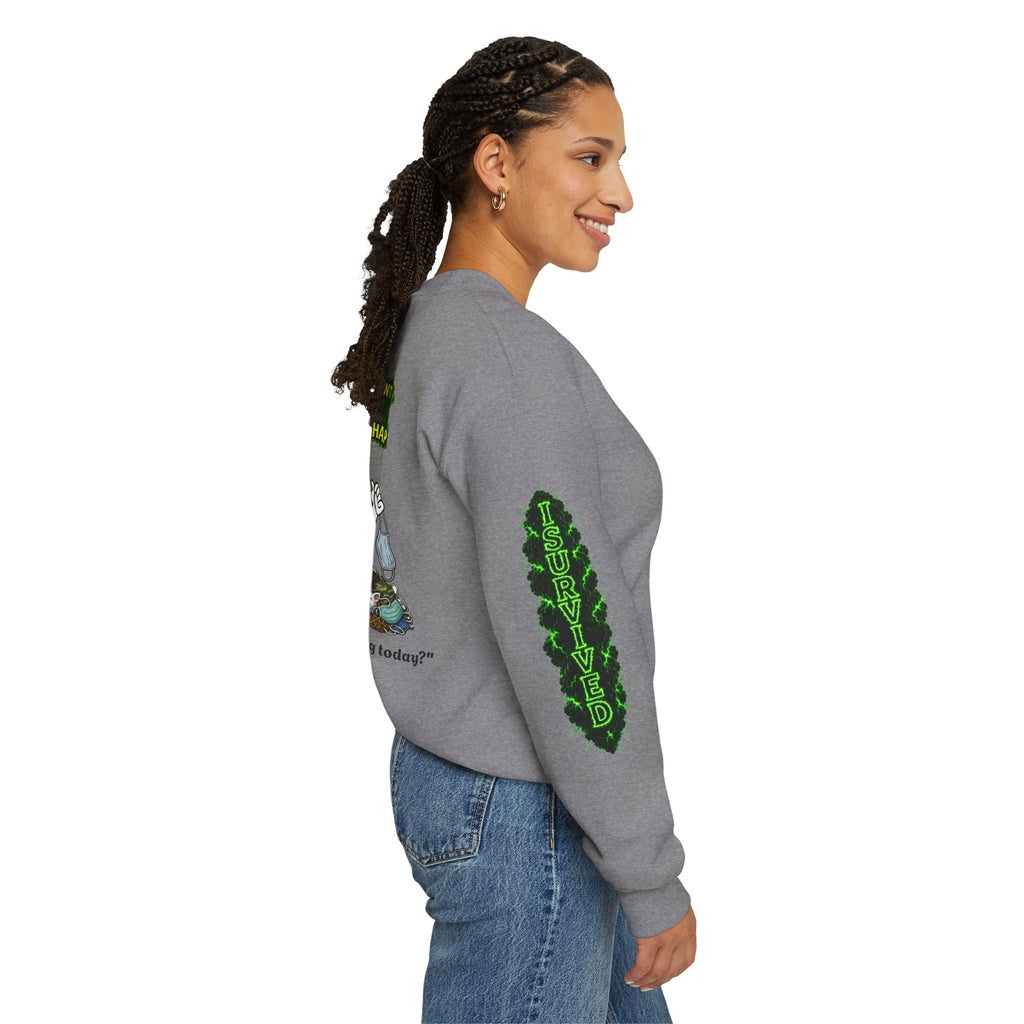 I Survived 2020 — PANDEMIC S1:E4: Director's Cut "Mask Madness" Unisex Heavy Blend™ Crewneck Sweatshirt