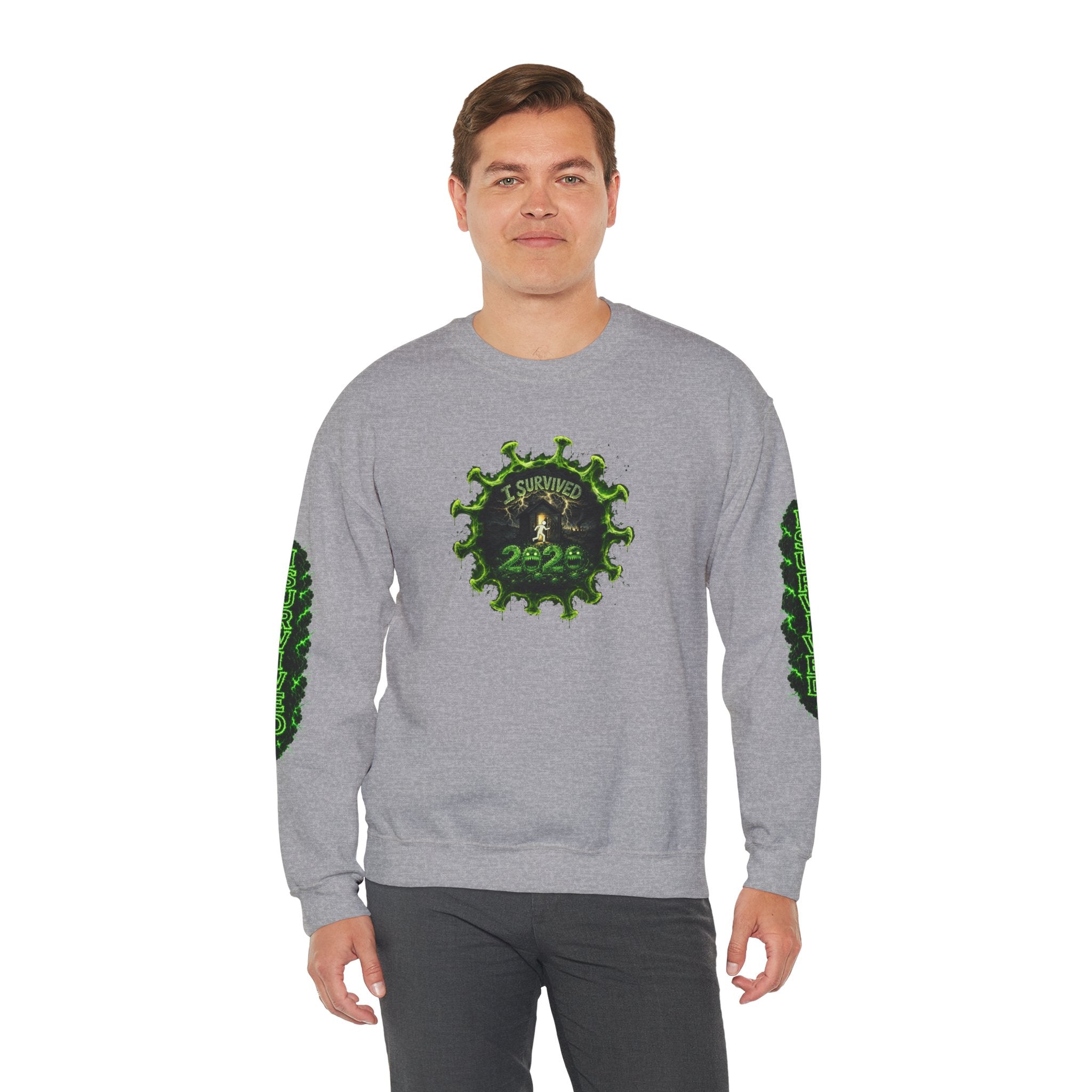 I Survived 2020 — PANDEMIC S1:E4: Director's Cut "Mask Madness" Unisex Heavy Blend™ Crewneck Sweatshirt