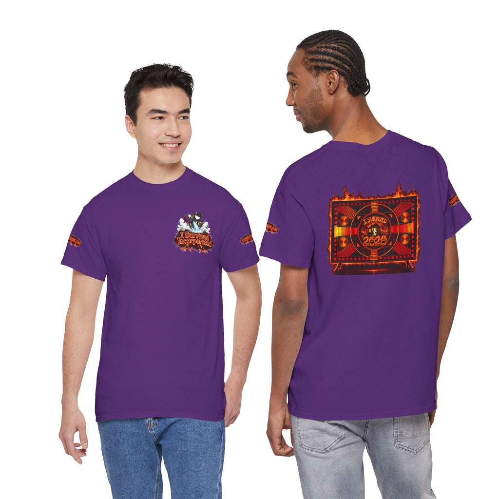I Survived 2020 — "Please Stand By" Test Pattern Tee Wildfire Signal Special Edition Summer Premiere Unisex Heavy Cotton Tee