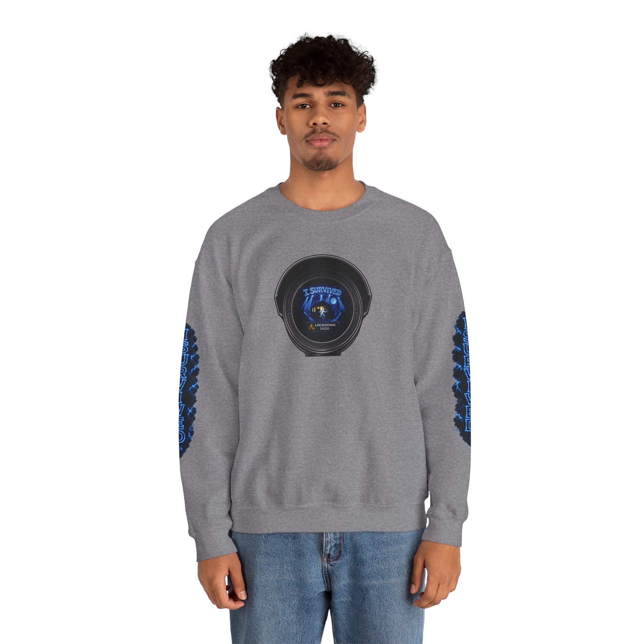 I Survived 2020 — LOCKDOWN S3:E4: Director's Cut "Working From Home" Unisex Heavy Blend™ Crewneck Sweatshirt