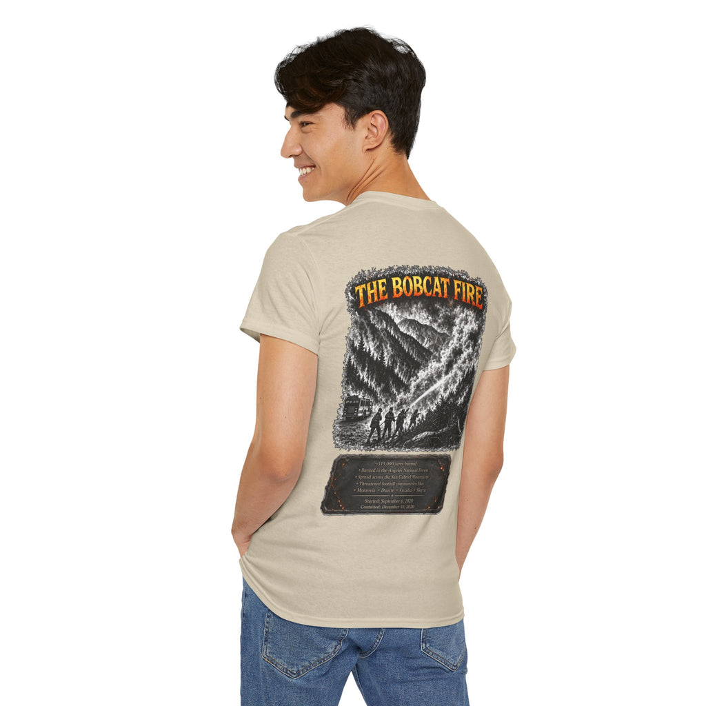 I Survived 2020 — WILDFIRES S2:E2: Director's Cut "The Bobcat Fire" Memorial Unisex Heavy Cotton Tee