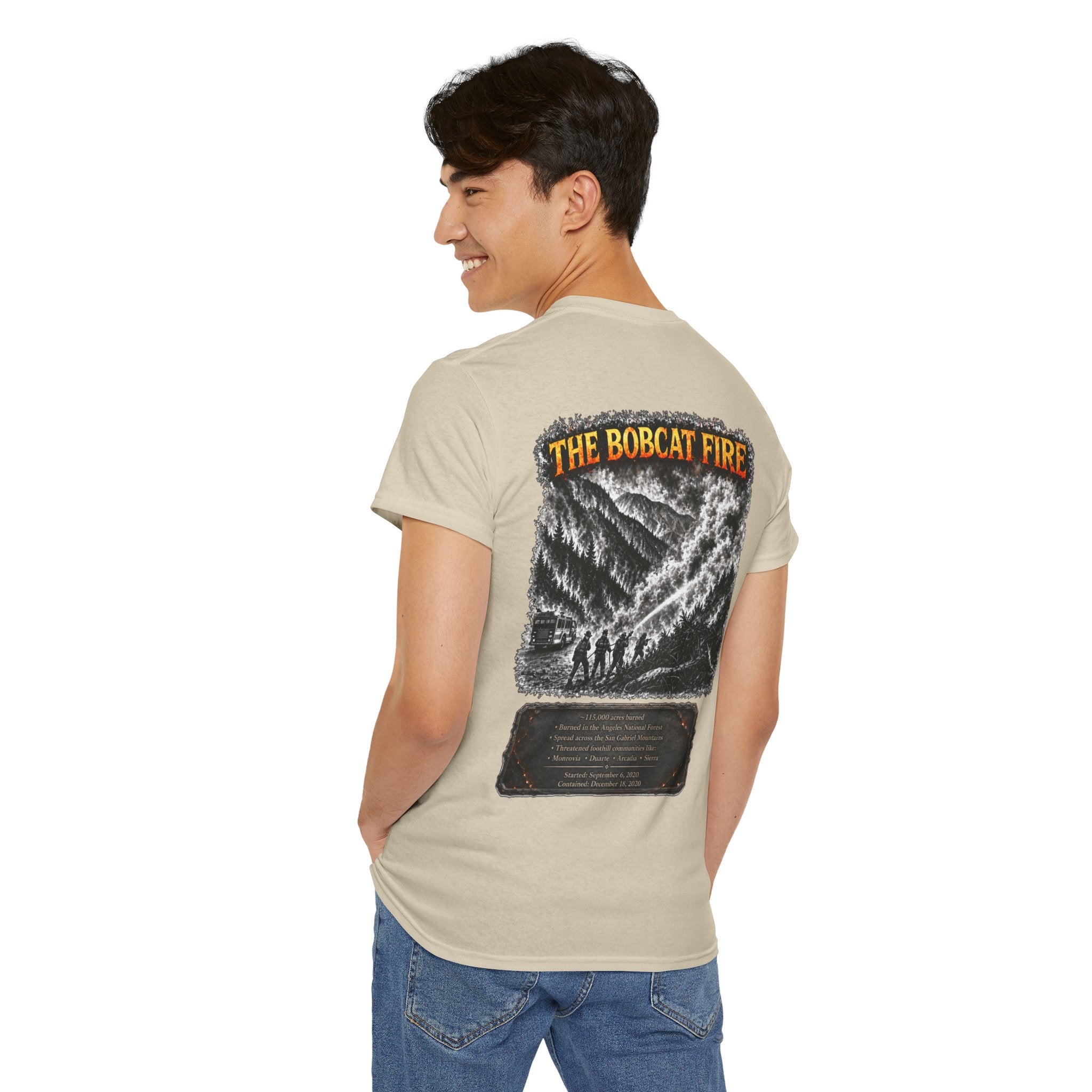 I Survived 2020 — WILDFIRES S2:E2: Director's Cut "The Bobcat Fire" Memorial Unisex Heavy Cotton Tee