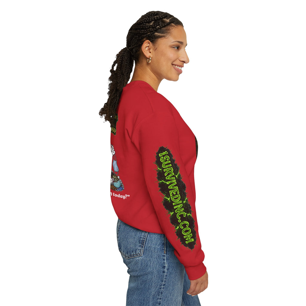 I Survived 2020 — S1:E4 "Mask Madness Mayhem Moment" | Pandemic Edition Unisex Heavy Blend™ Crewneck Sweatshirt