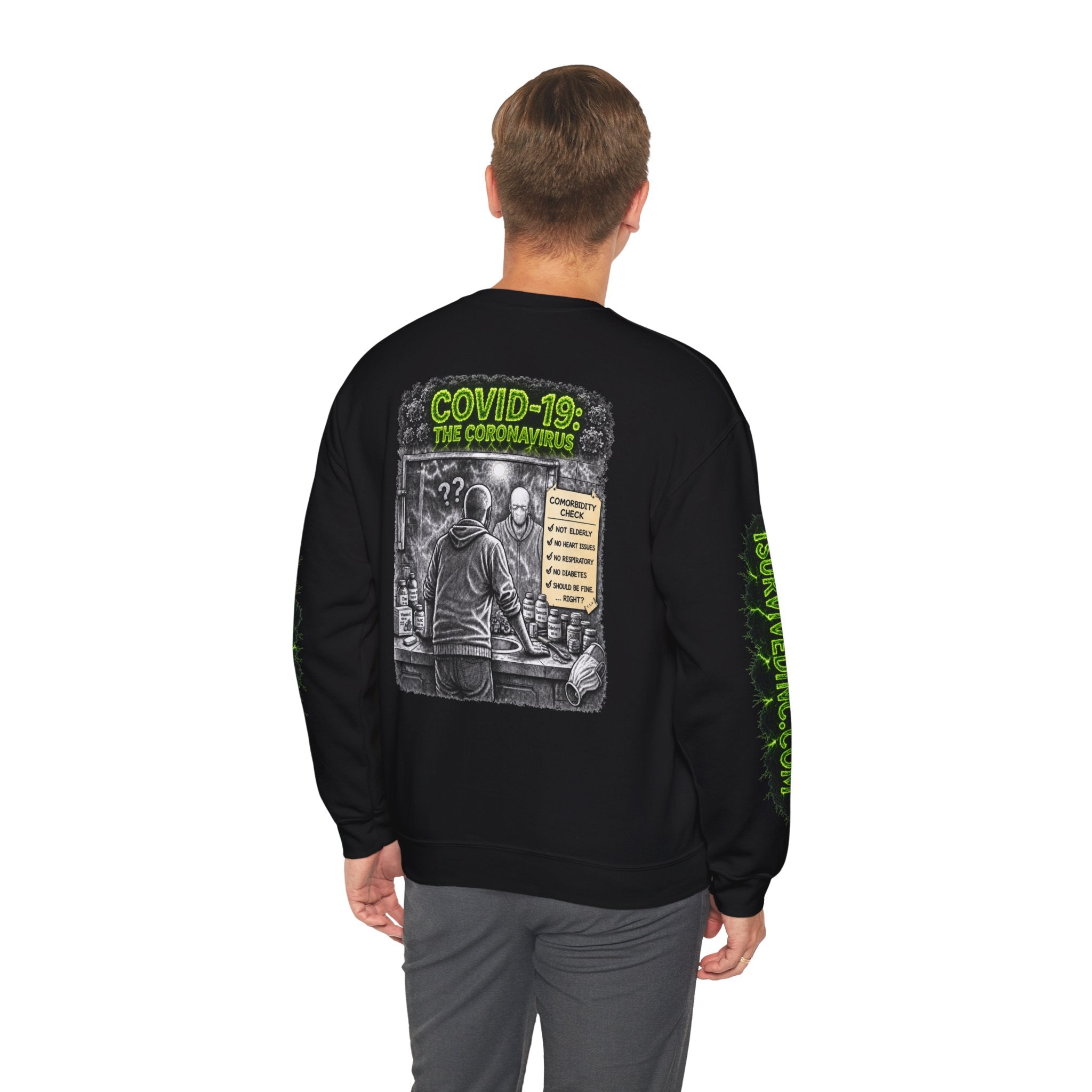 I Survived 2020 — S1:E1 "COVID-19: The Coronavirus" | Pandemic Edition Unisex Heavy Blend™ Crewneck Sweatshirt