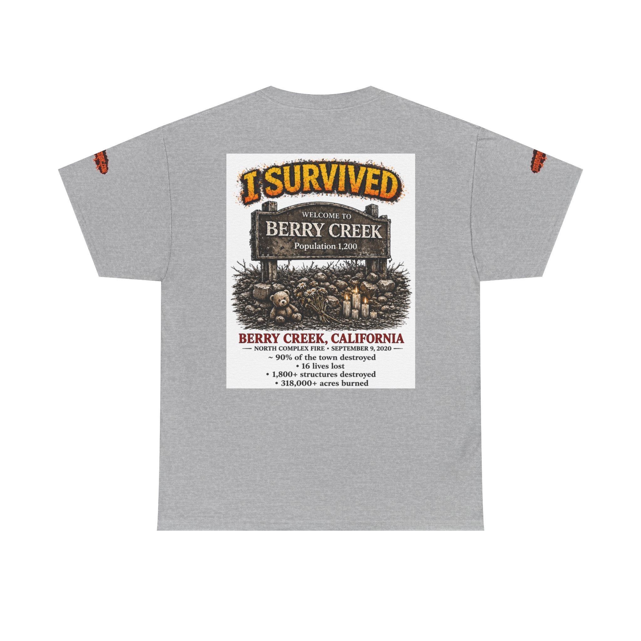 I Survived 2020 — S2:E1 "Berry Creek" | Wildfire Edition Memorial Unisex Heavy Cotton Tee (SPECIAL EDITION)