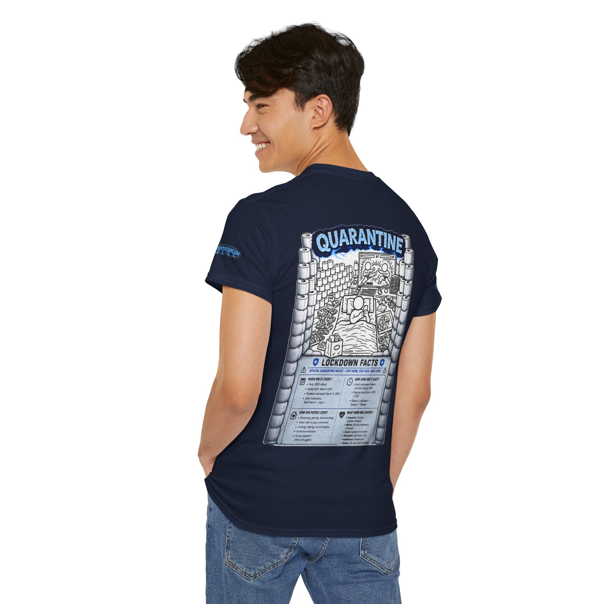 I Survived 2020 — LOCKDOWN S3:E1: Special Edition "Quarantine" Unisex Heavy Cotton Tee