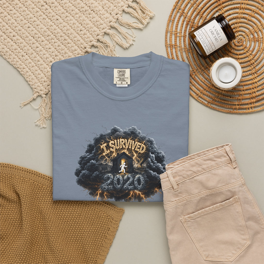 I Survived 2020 — Original PILOT Design: Director's Cut Unisex Garment-Dyed T-shirt