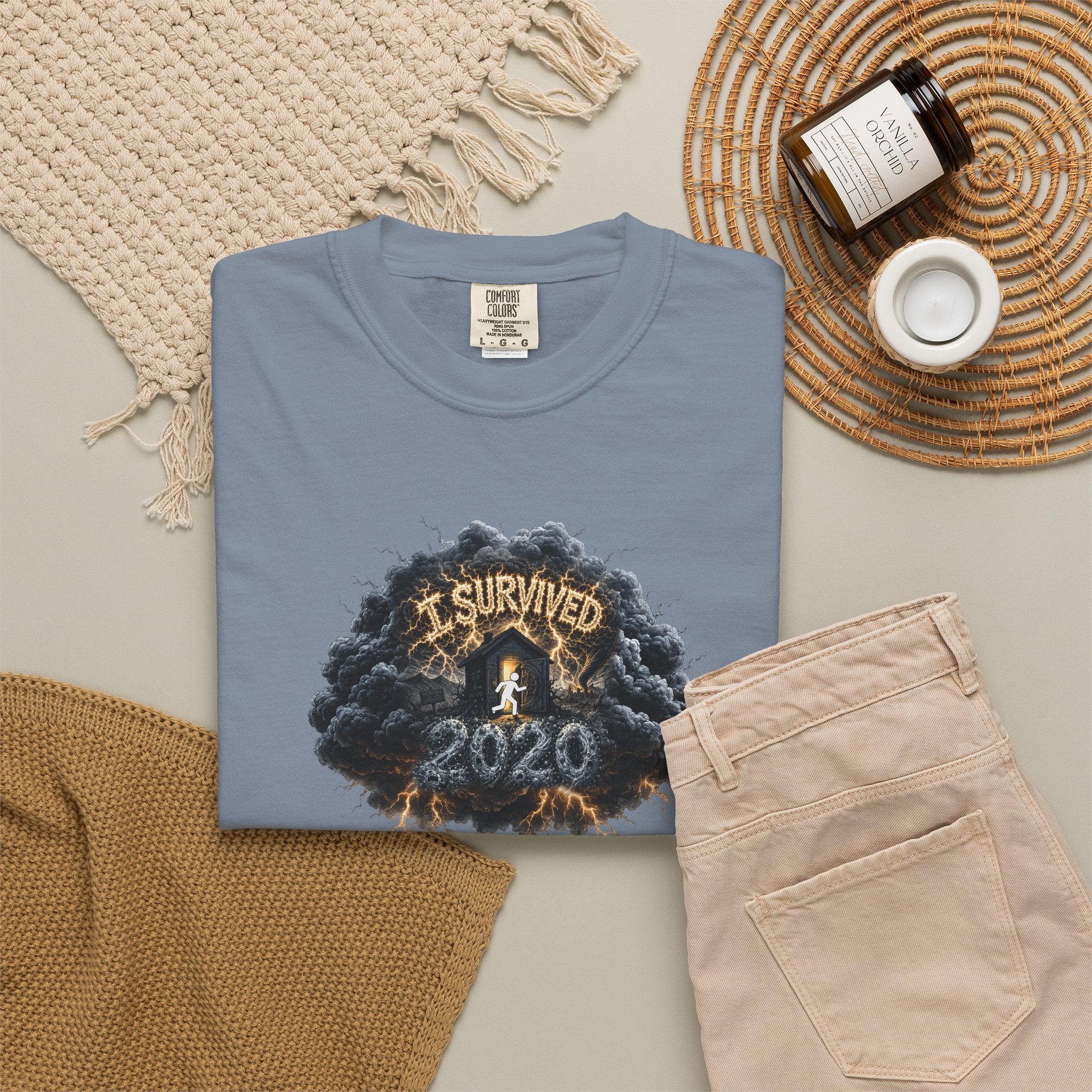 I Survived 2020 — Original PILOT Design: Director's Cut Unisex Garment-Dyed T-shirt