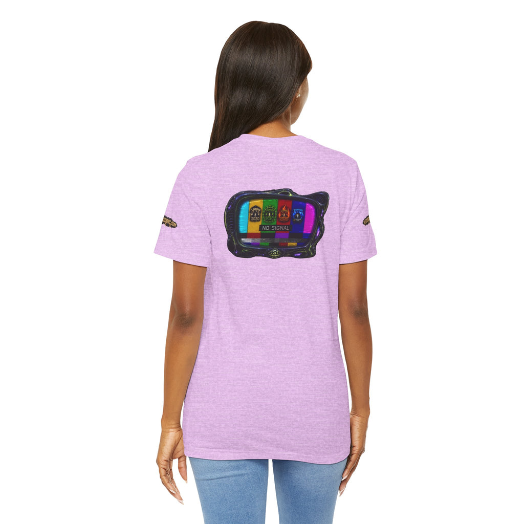 I Survived 2020 — "No Signal" Test Pattern Tee Alien Broadcast Finale Summer Premiere Unisex Jersey Short Sleeve Tee