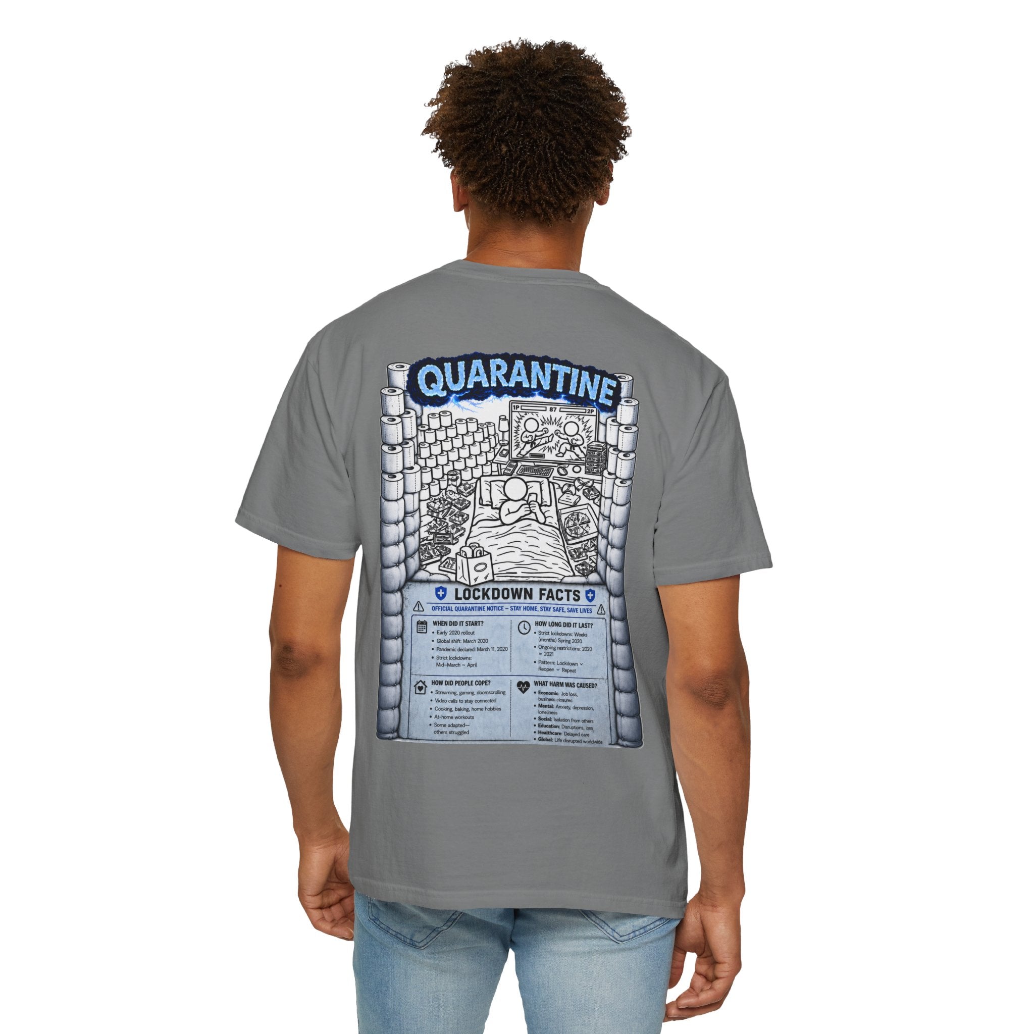 I Survived 2020 — LOCKDOWN S3:E1: "Quarantine" Unisex Garment-Dyed T-shirt